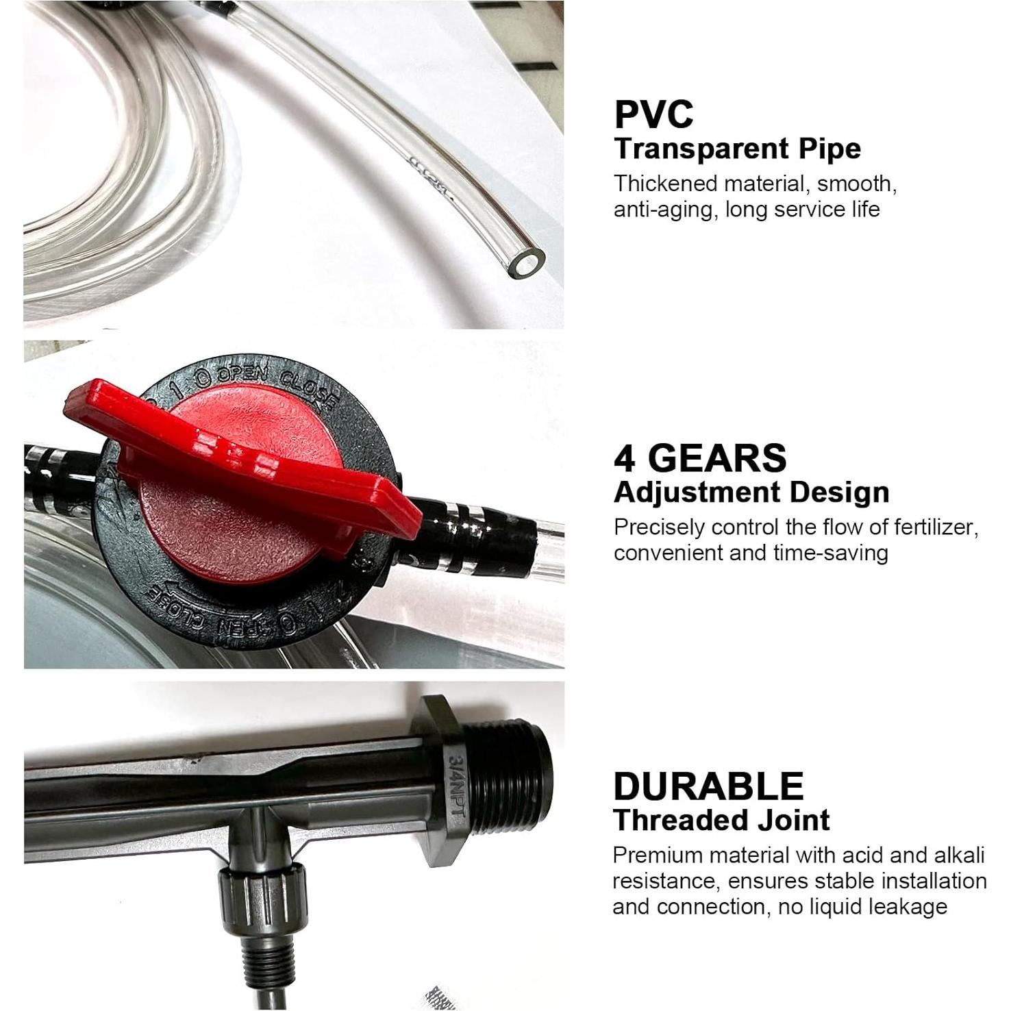 Kit Inyector Fertilizante Venturi UPLYKKE 3/4" 9-92 L/h