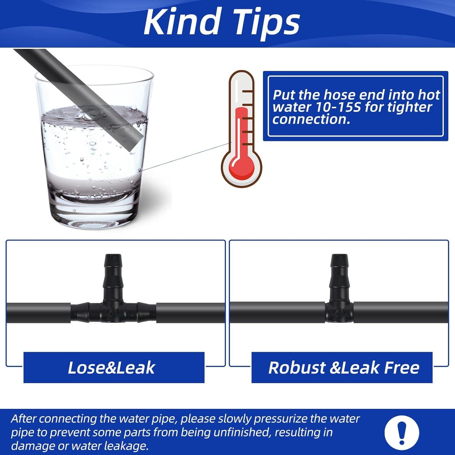 Kit de Conectores de Riego por Goteo 300PCS WISSXNA