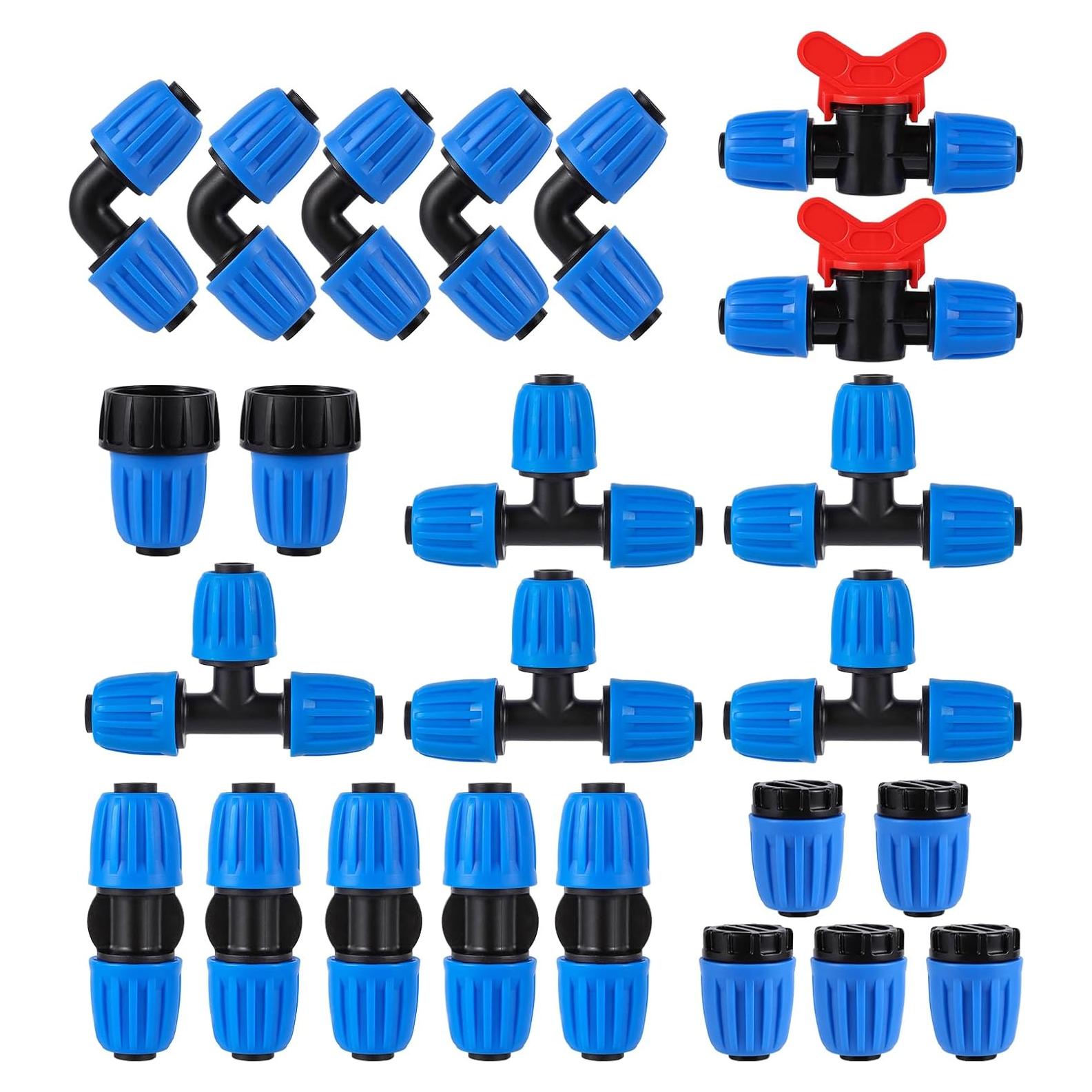 Kit de Conectores de Riego por Goteo FULAIERGD 24 Pcs 1/2"