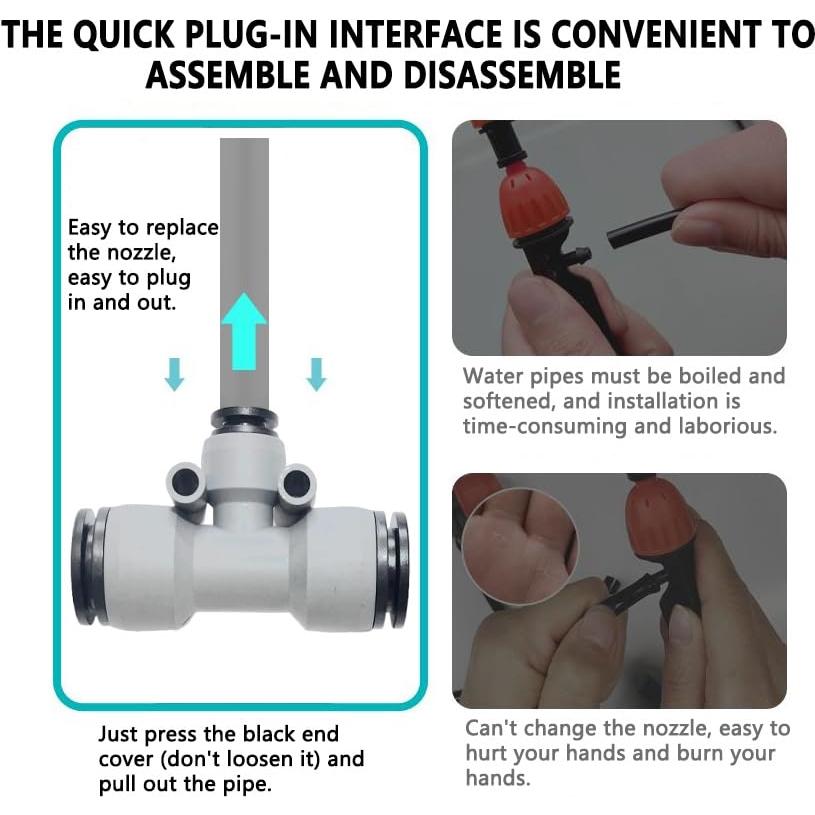 Kit de Riego por Goteo Automático NESNIU 30M con Boquillas Ajustables