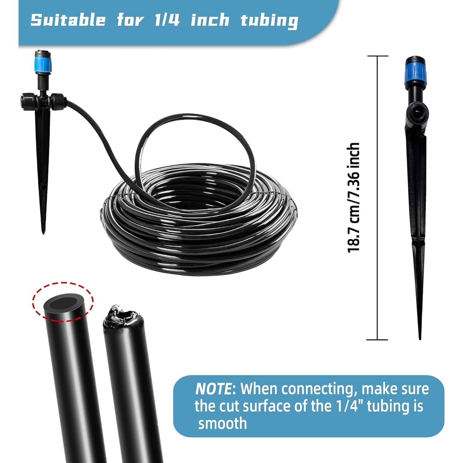 20 Emisores de Goteo Spalolen Push-Fit Ajustables 1/4"