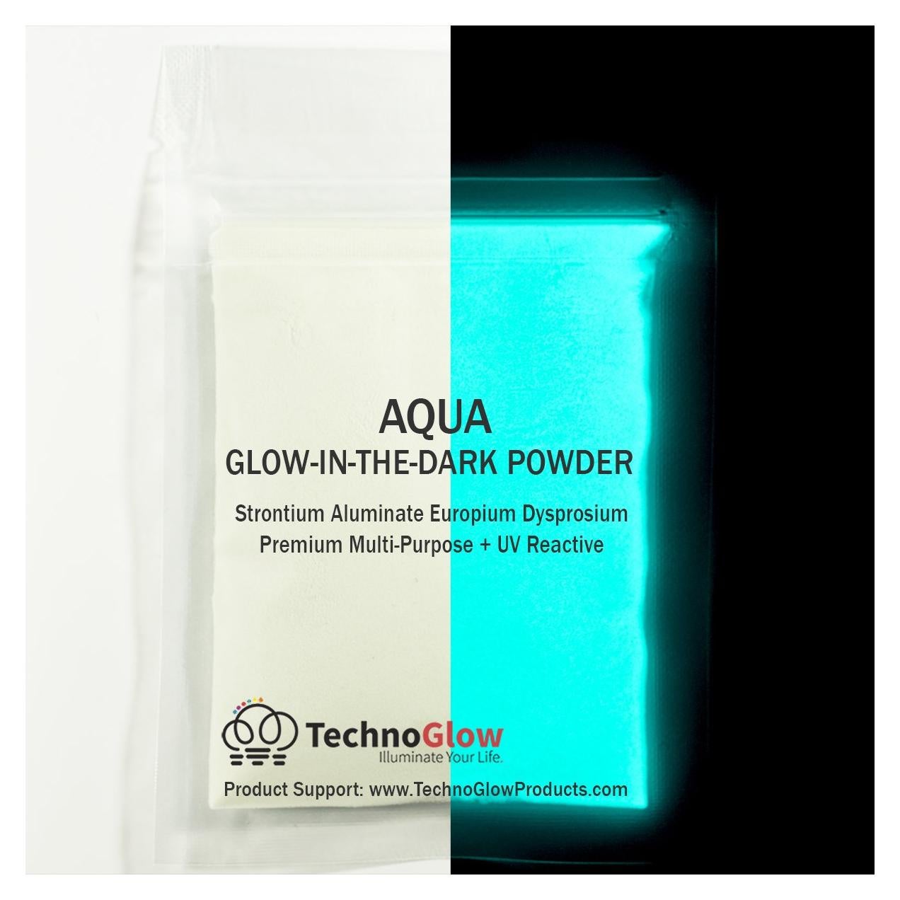 Polvo Brillante en la Oscuridad Techno Glow PRO-Series Aqua 28g