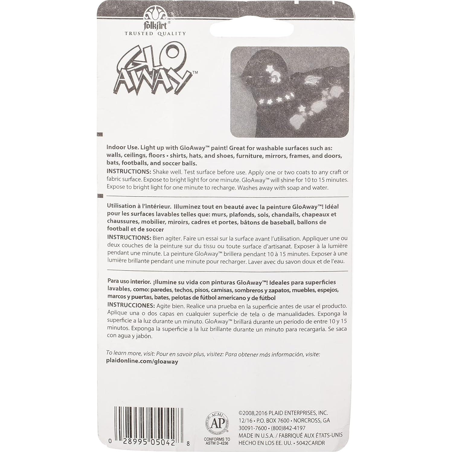 Pintura Acrílica Lavable Glo-Away Plaid 5042 118ml Blanco Brillante