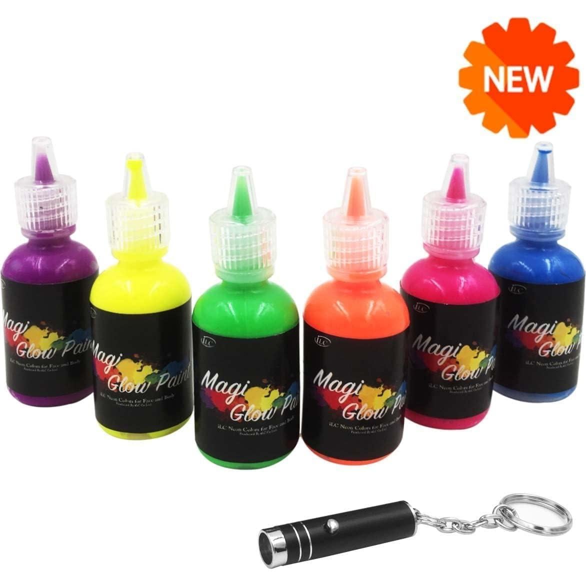 Kit de 6 Botellas de Pintura Corporal Brillante iLC 30 ml