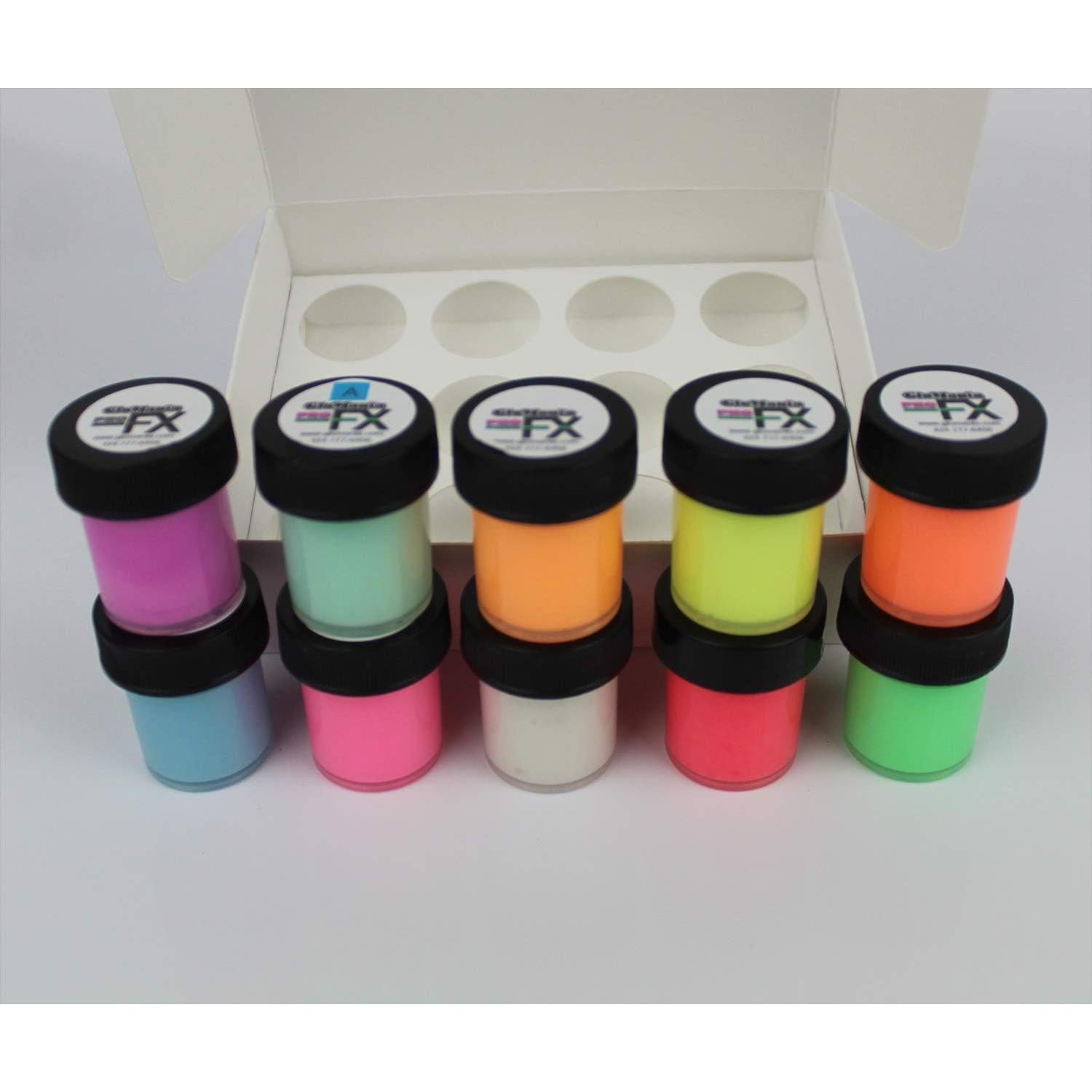 Pintura Brillante en la Oscuridad Glomania Set 10 Colores 29.57ml
