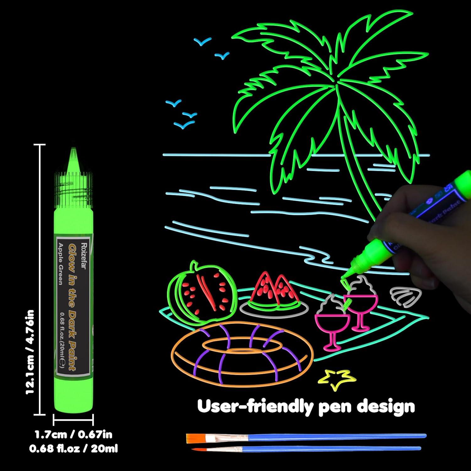 Pintura Acrílica Brillante Roizefar 16 Colores 20 ml para Tela