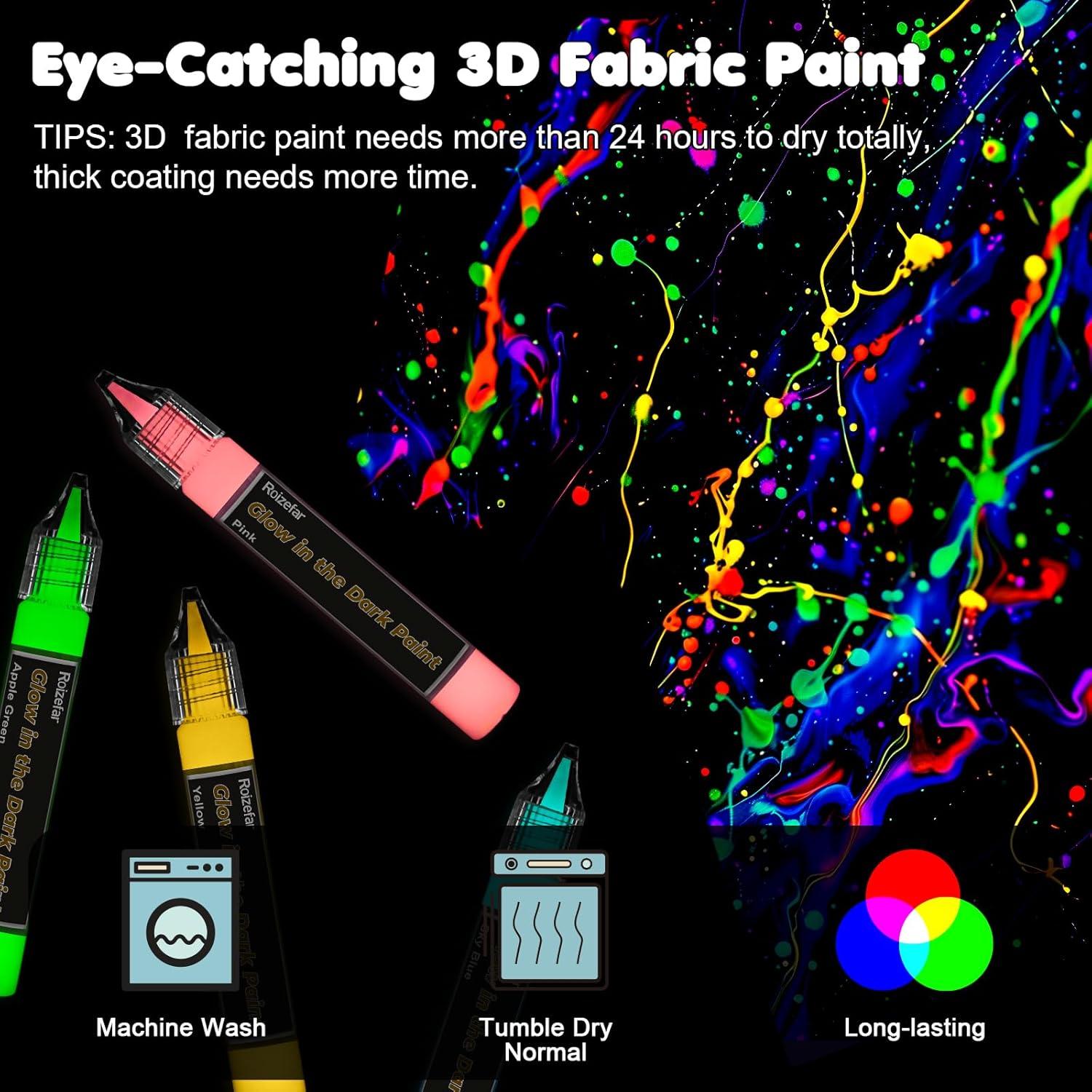 Pintura Acrílica Brillante Roizefar 16 Colores 20 ml para Tela