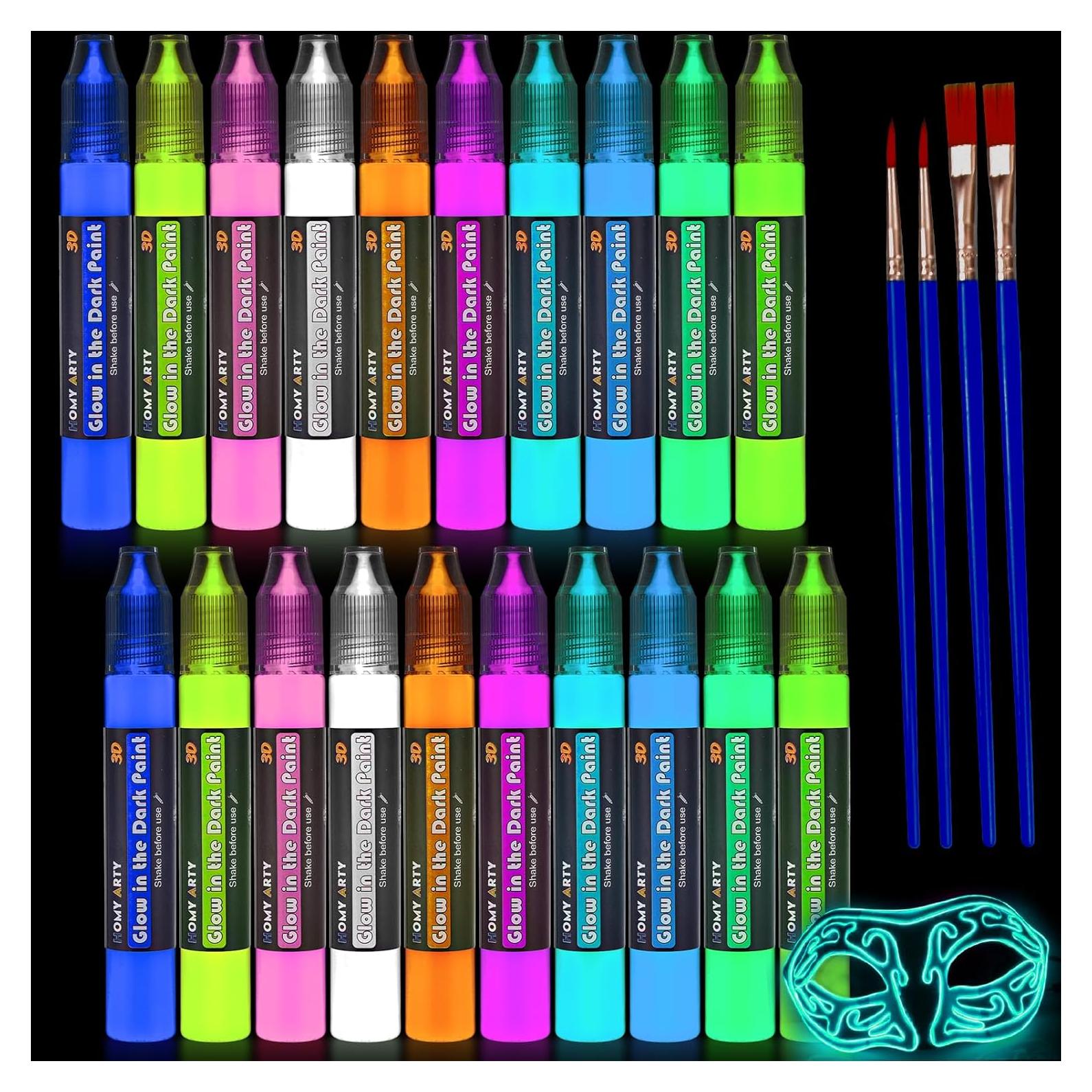 Pintura Acrílica Luminosa para Tela Homy Arty 10 Colores 30ml