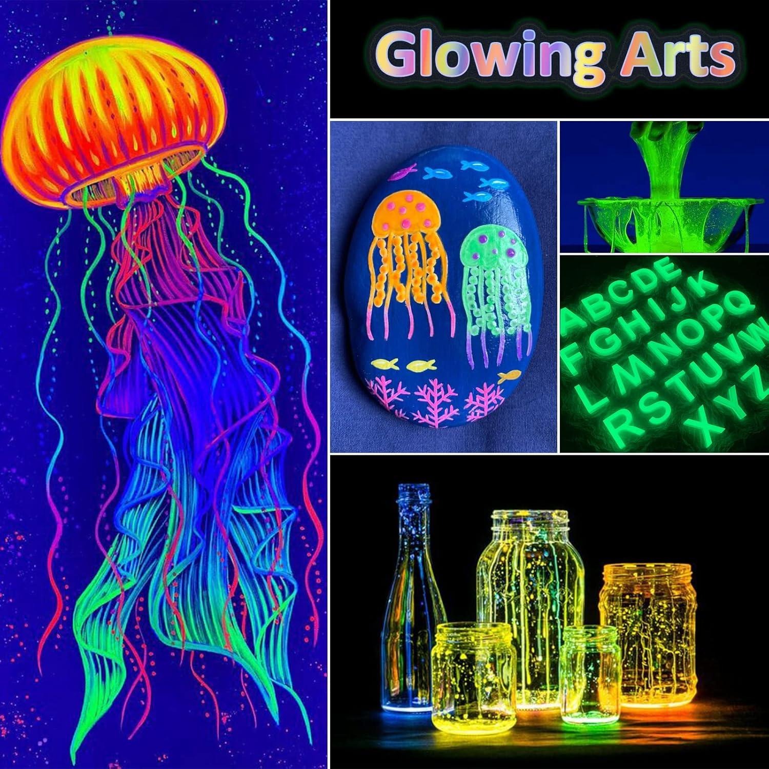 Polvo que Brilla en la Oscuridad Rhea Arcas 180g 6 Colores