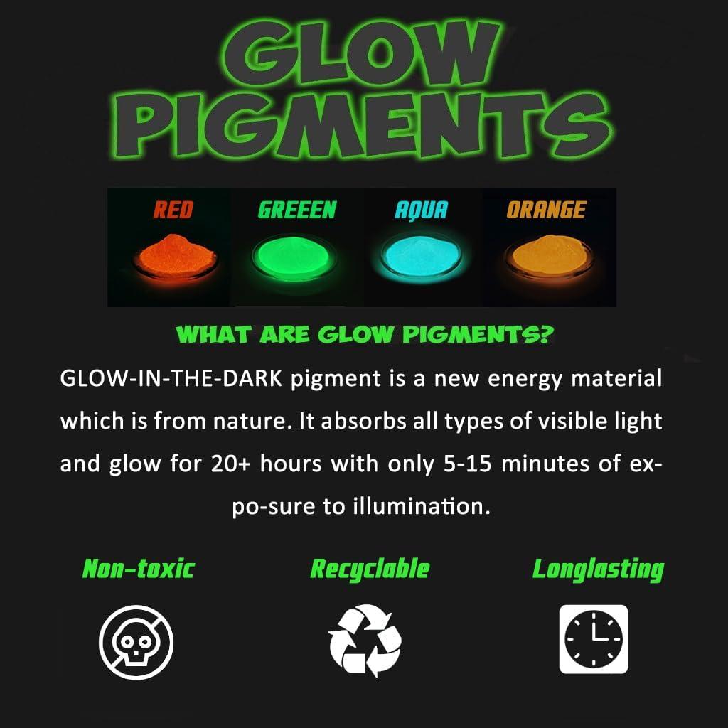 Polvo que Brilla en la Oscuridad Rhea Arcas 180g 6 Colores