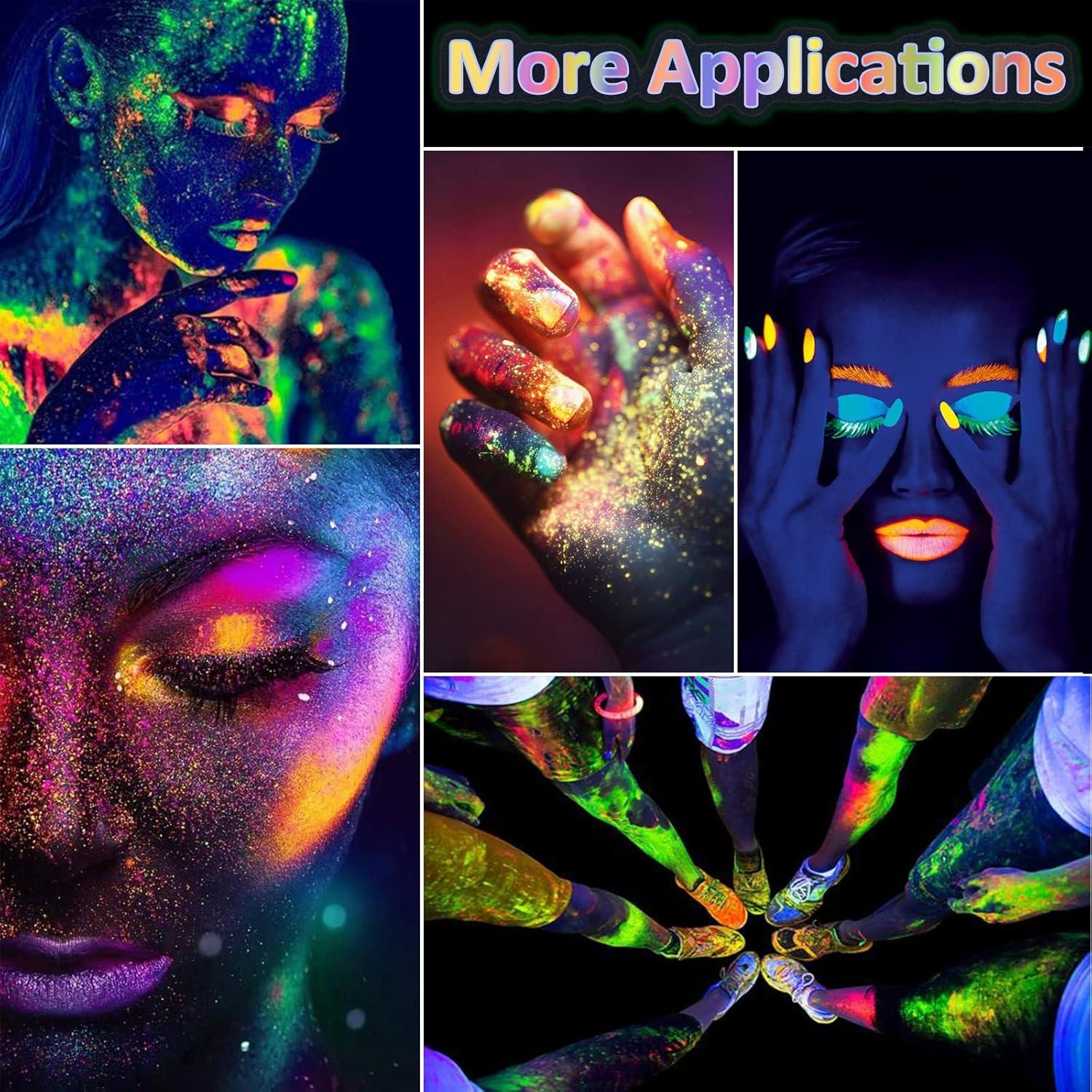 Polvo que Brilla en la Oscuridad Rhea Arcas 180g 6 Colores