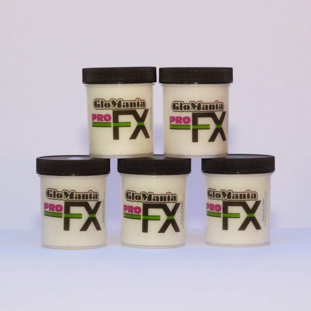 Set de 5 pinturas acrílicas que brillan en la oscuridad Glomania
