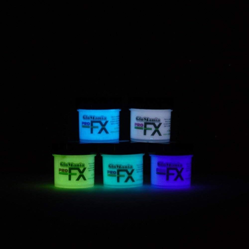 Set de 5 pinturas acrílicas que brillan en la oscuridad Glomania