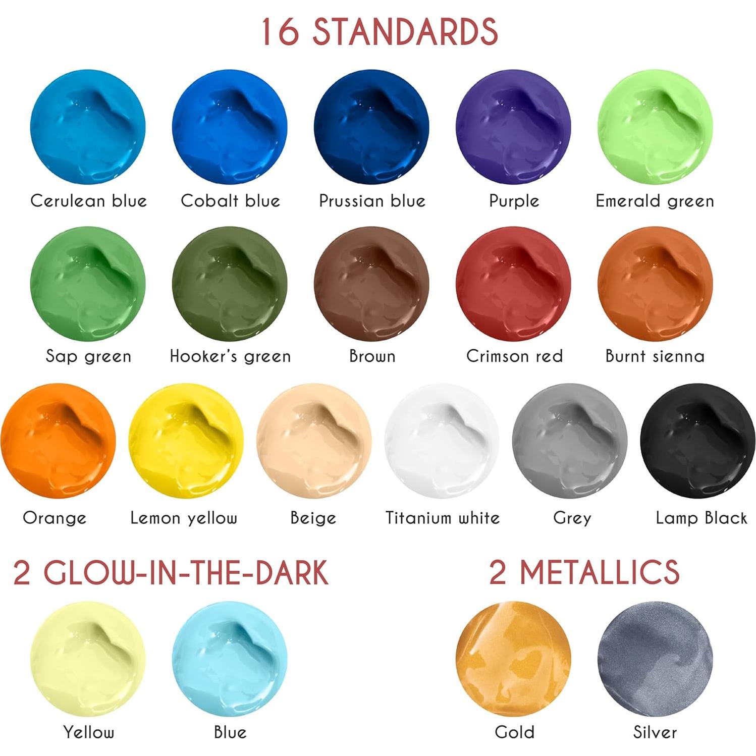 Juego de Pintura Acrílica para Exteriores Zenacolor - 20 Tubos 59 ml