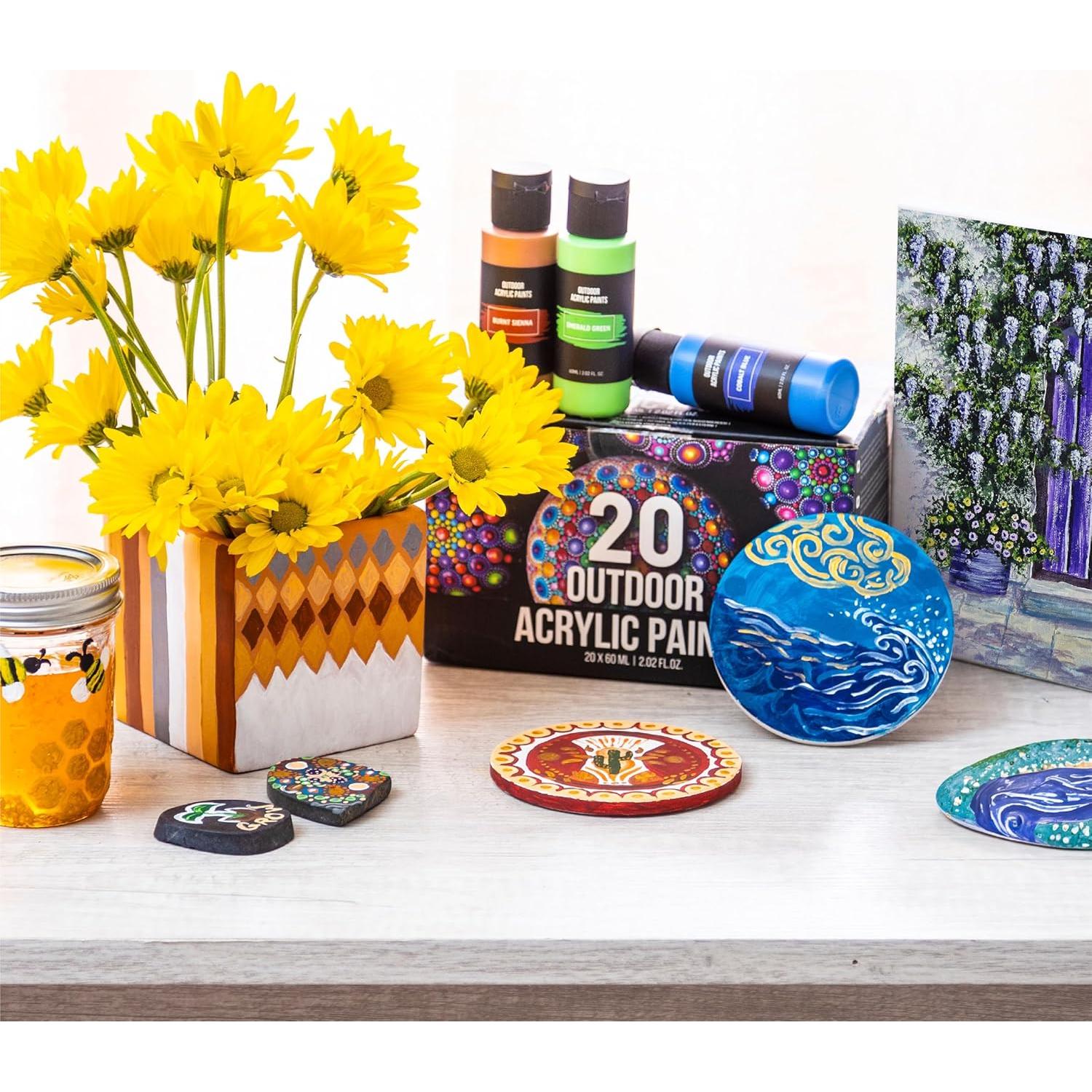 Juego de Pintura Acrílica para Exteriores Zenacolor - 20 Tubos 59 ml