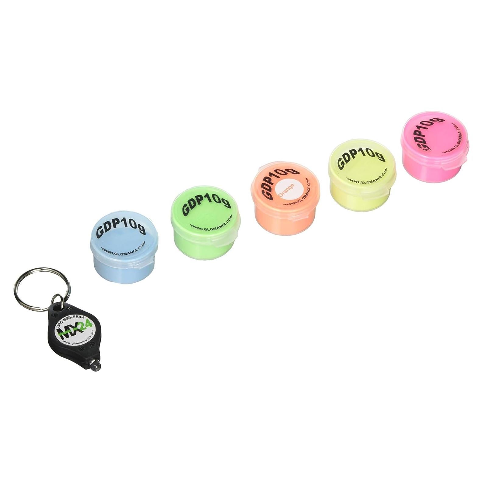 Pigmento en Polvo Brillante Glomania 5 Colores 29.57ml