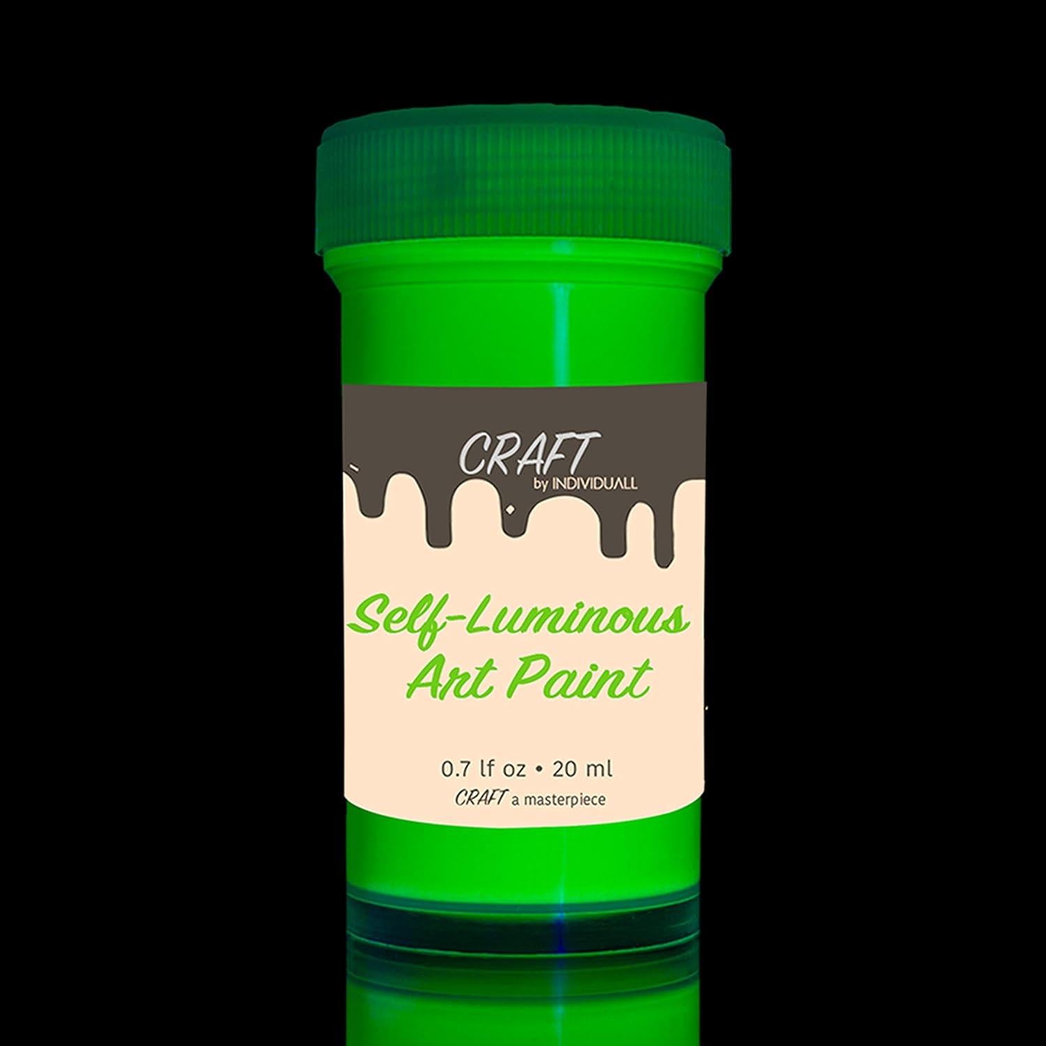 Set de 8 Pinturas Acrílicas Fosforescentes individuall 20 ml