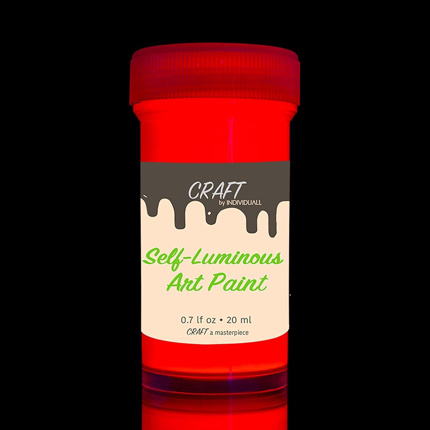 Set de 8 Pinturas Acrílicas Fosforescentes individuall 20 ml