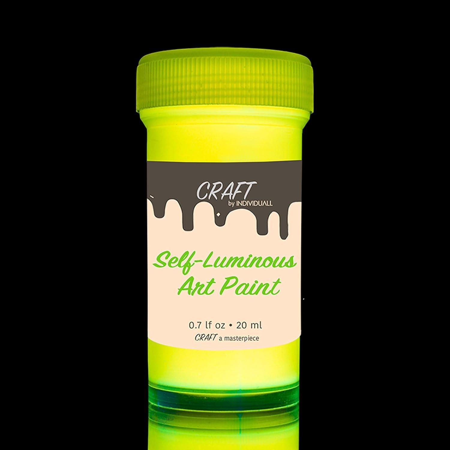 Set de 8 Pinturas Acrílicas Fosforescentes individuall 20 ml