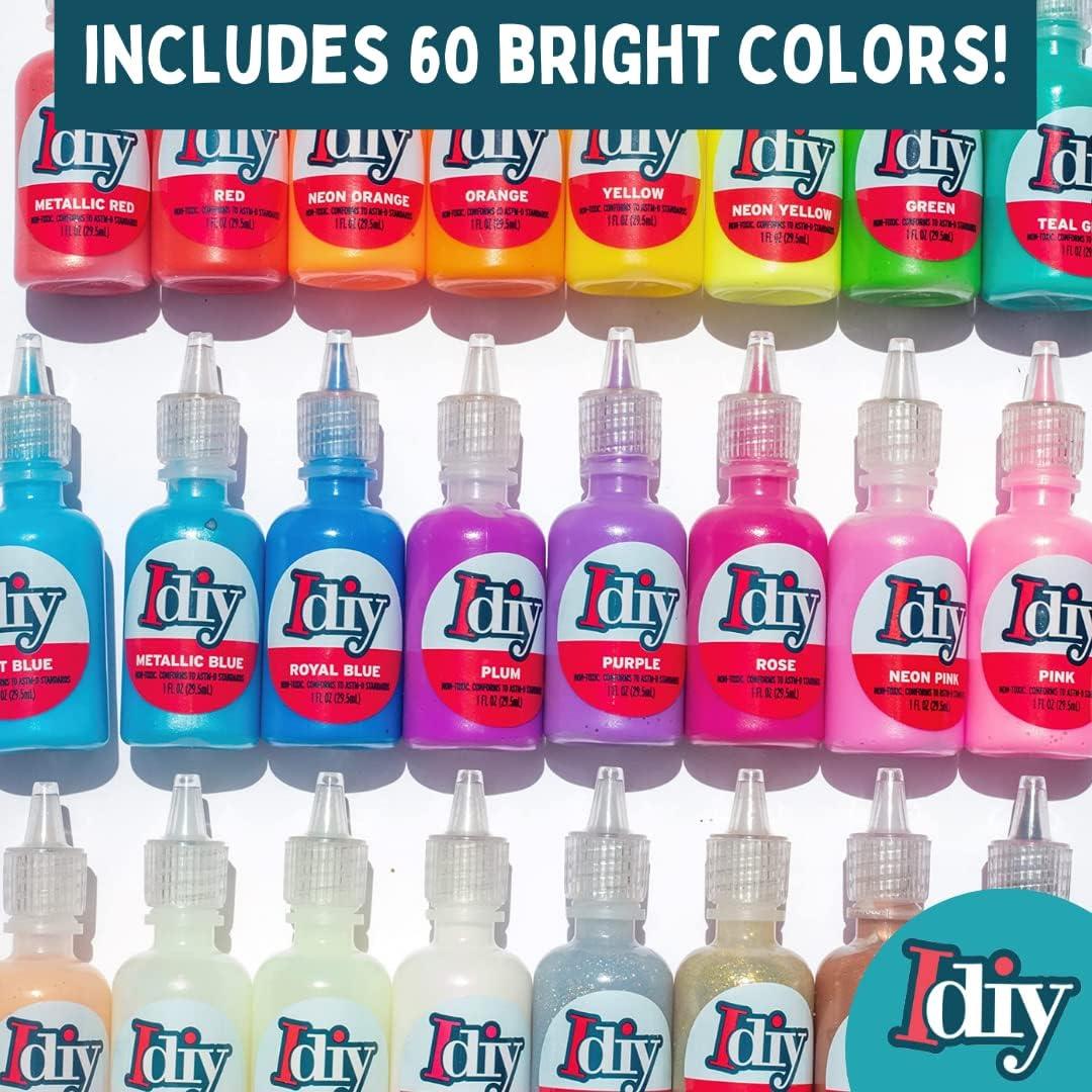 Juego de Pintura para Tela SCS Direct 60 Colores 30ml No Tóxica