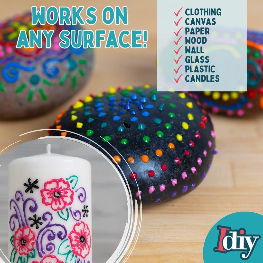 Juego de Pintura para Tela SCS Direct 60 Colores 30ml No Tóxica