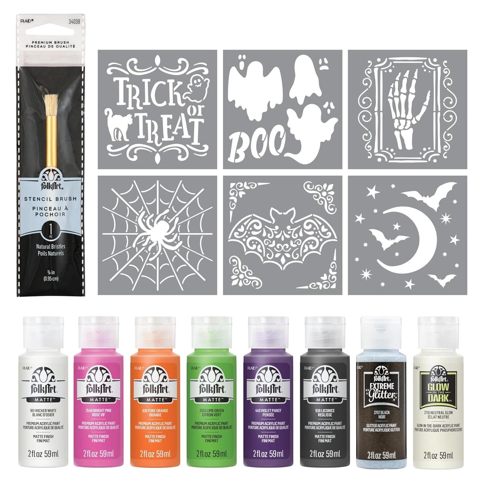 Kit de Pintura Acrílica de Halloween FolkArt - 15 Piezas