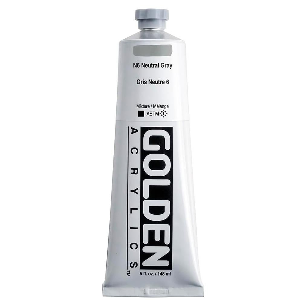Pintura Acrílica Profesional Golden N6 Gris Neutral 150 ml