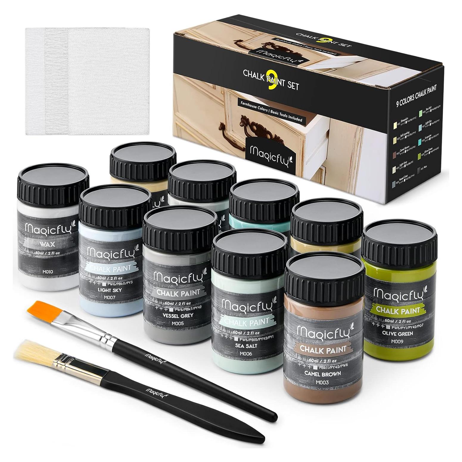 Juego de Pintura con Tiza Magicfly 15 Piezas 9 Colores 60 ml