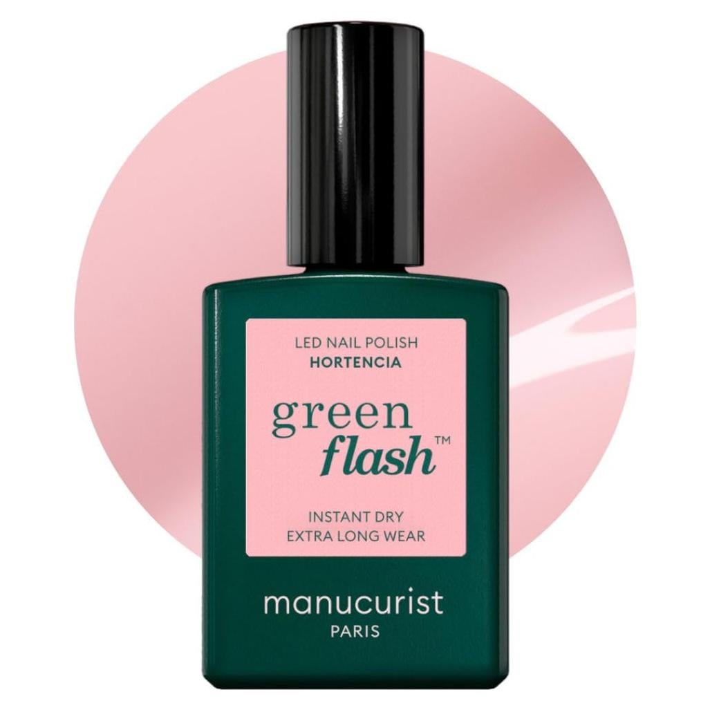 Manucurist • Green Flash LED Gel Nail Polish • Vegan • 12-Free, Plant-Based (61%) Gel Polish • Made in France • 0.5 fl oz (HORTENCIA)