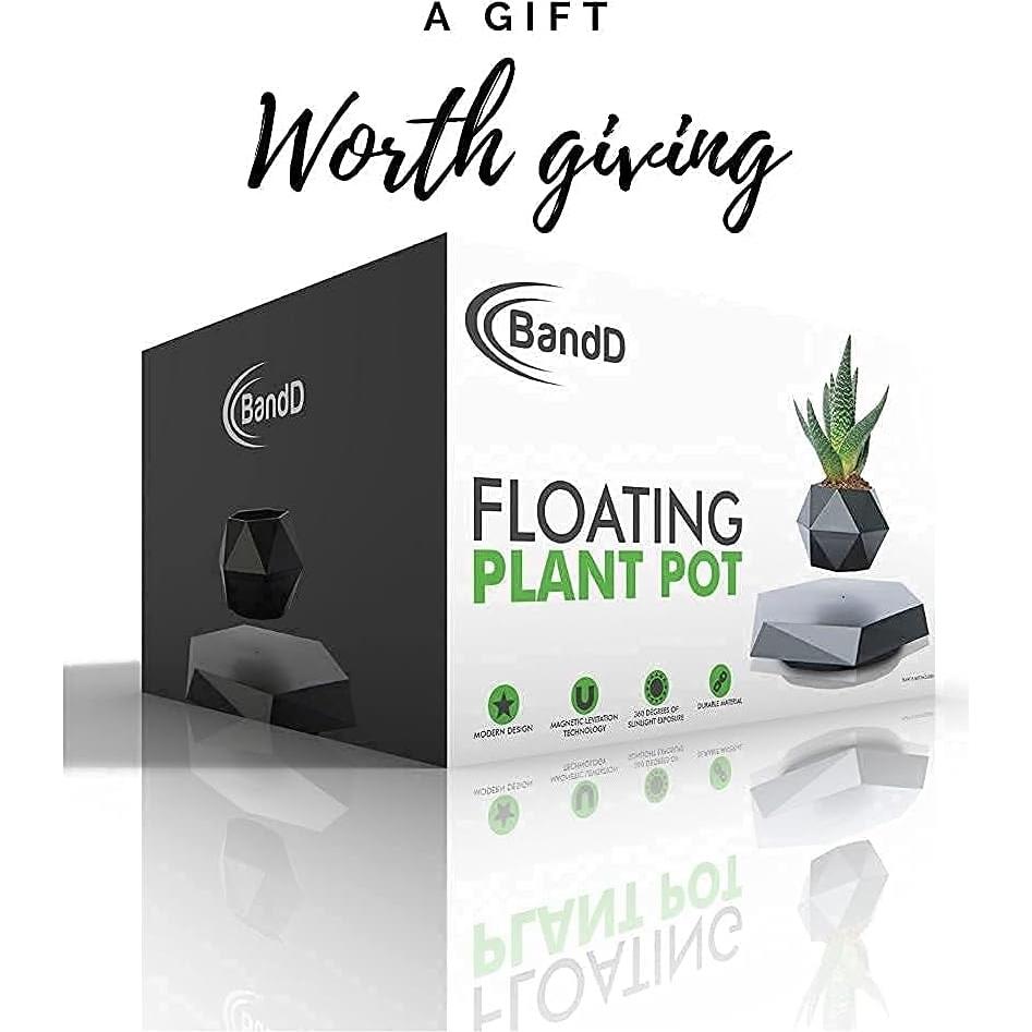 Maceta Flotante BandD Hexagonal Negra para Plantas Pequeñas