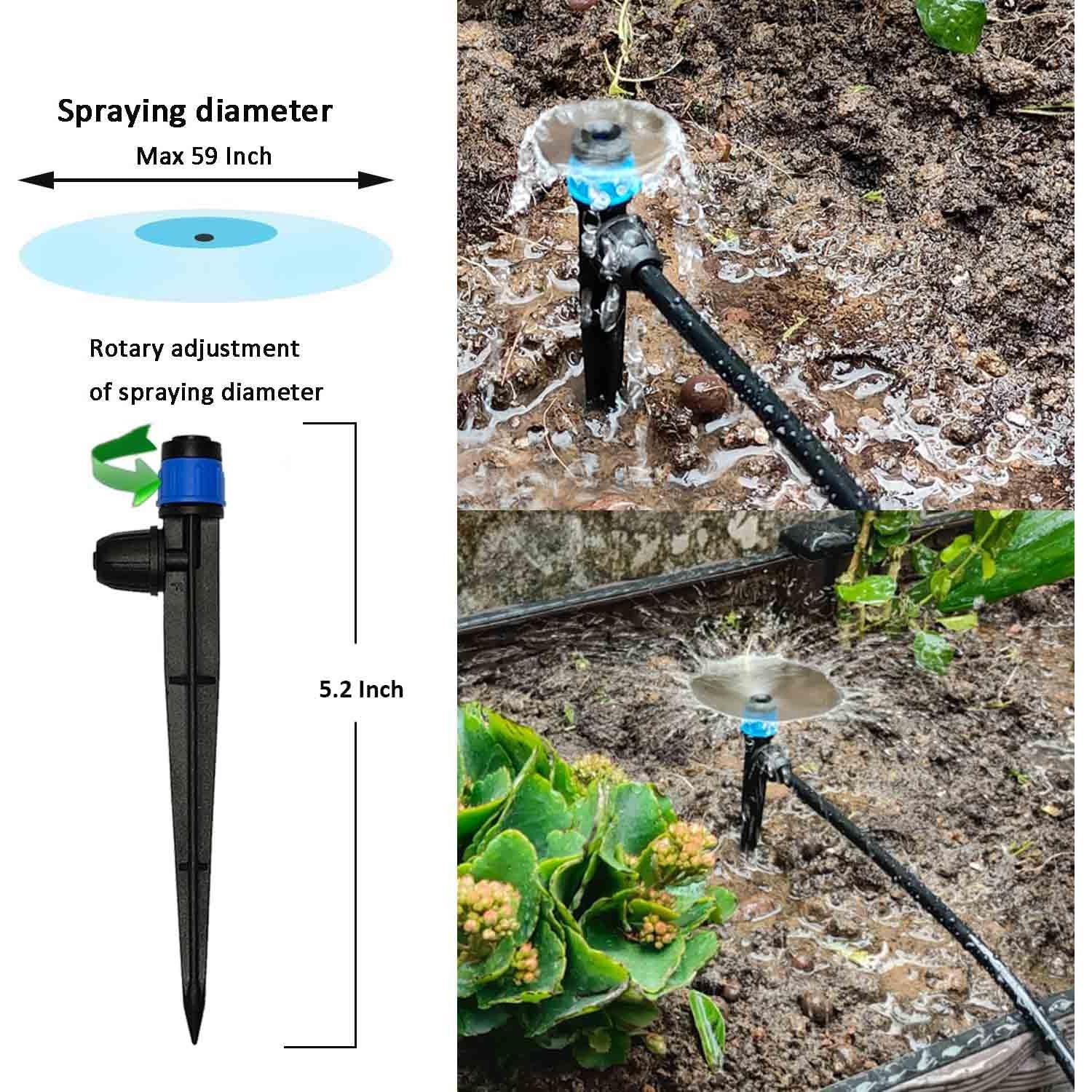 Kit de Riego por Goteo Automático Winbomgo 49,2 m con Temporizador