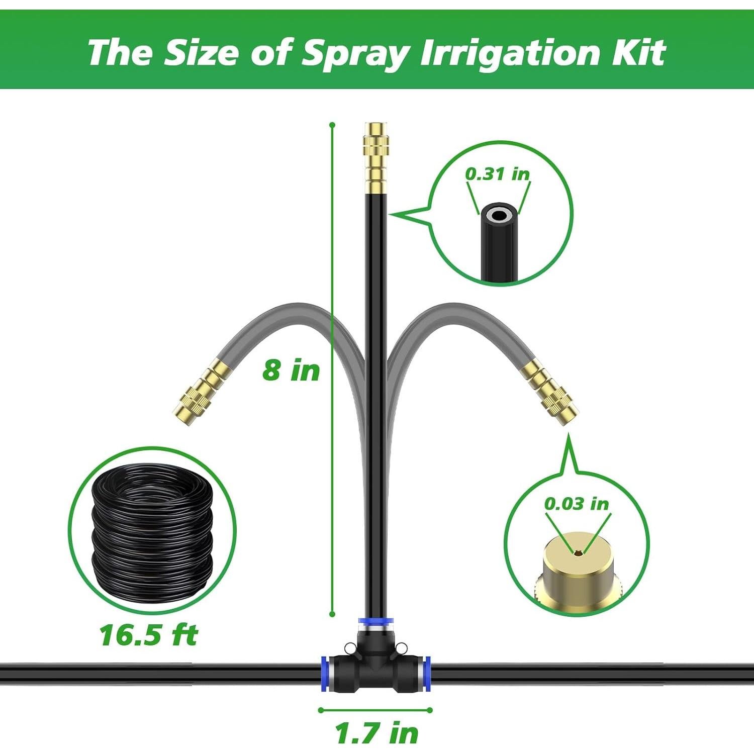 Sistema de Riego por Goteo LASTOOLS 5.03m Ajustable 360°