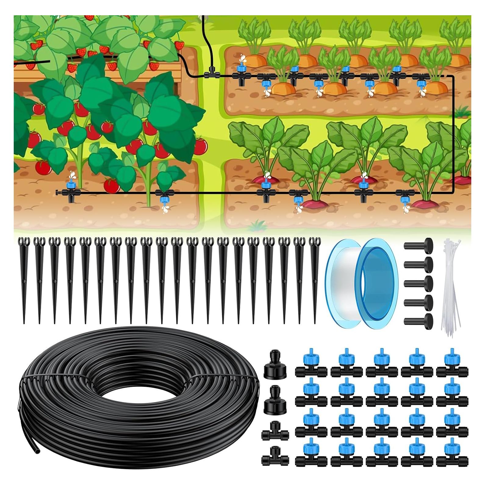 Kit de Riego por Goteo Pawfly 100 pies (30.48 m) Conexión Rápida