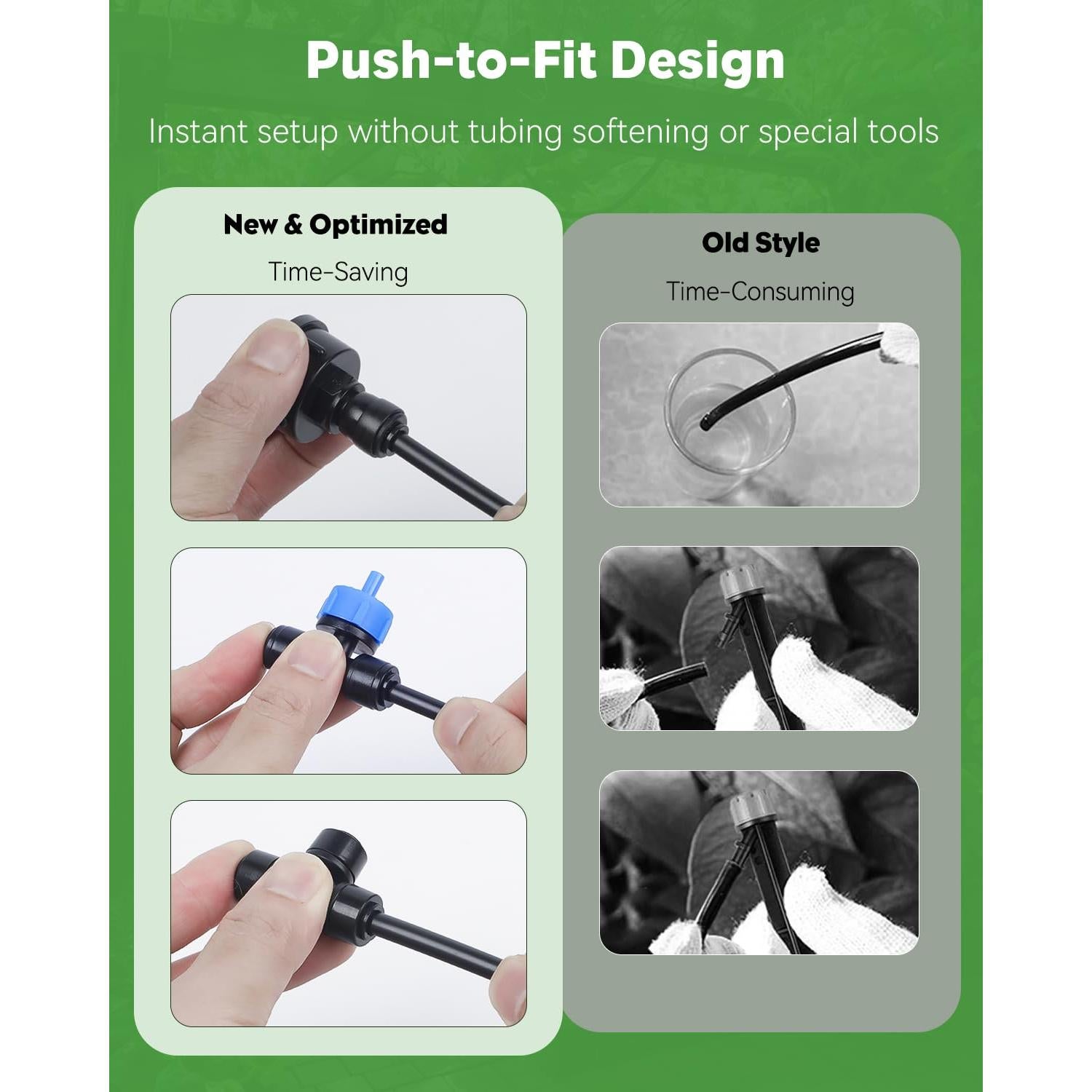 Kit de Riego por Goteo Pawfly 100 pies (30.48 m) Conexión Rápida