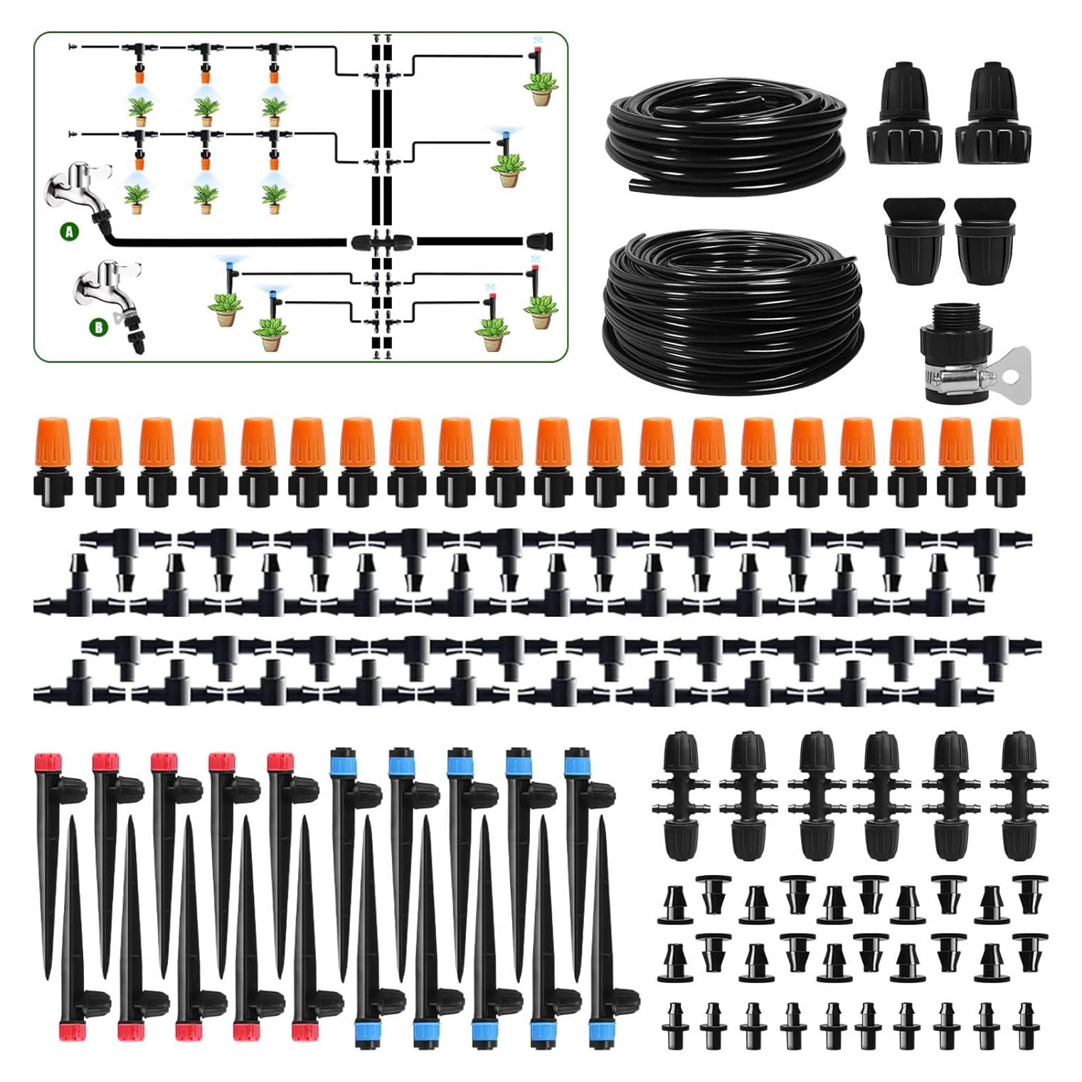 Sistema de Riego por Goteo Automático DFDNFF 79m Jardín