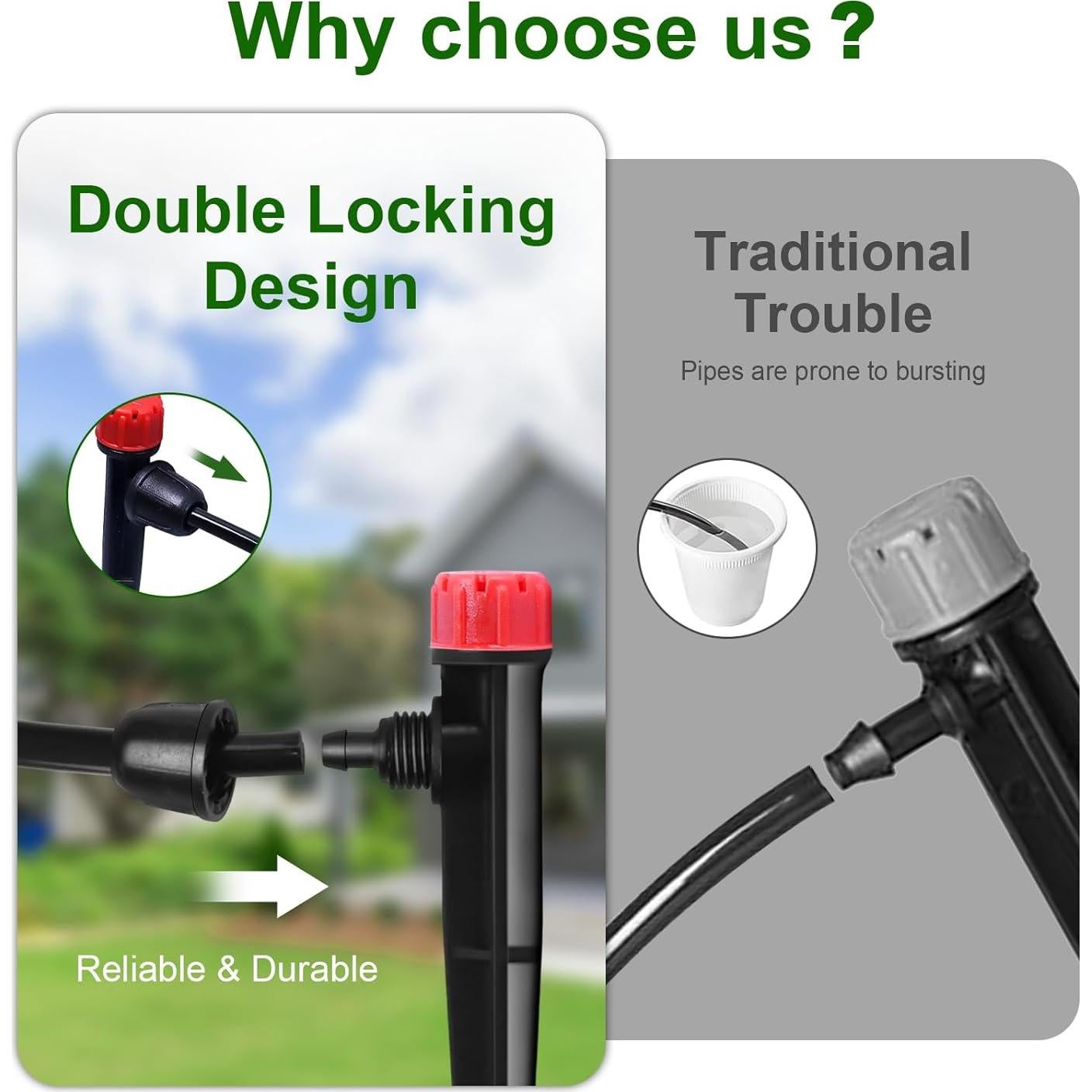 Sistema de Riego por Goteo Automático DFDNFF 79m Jardín