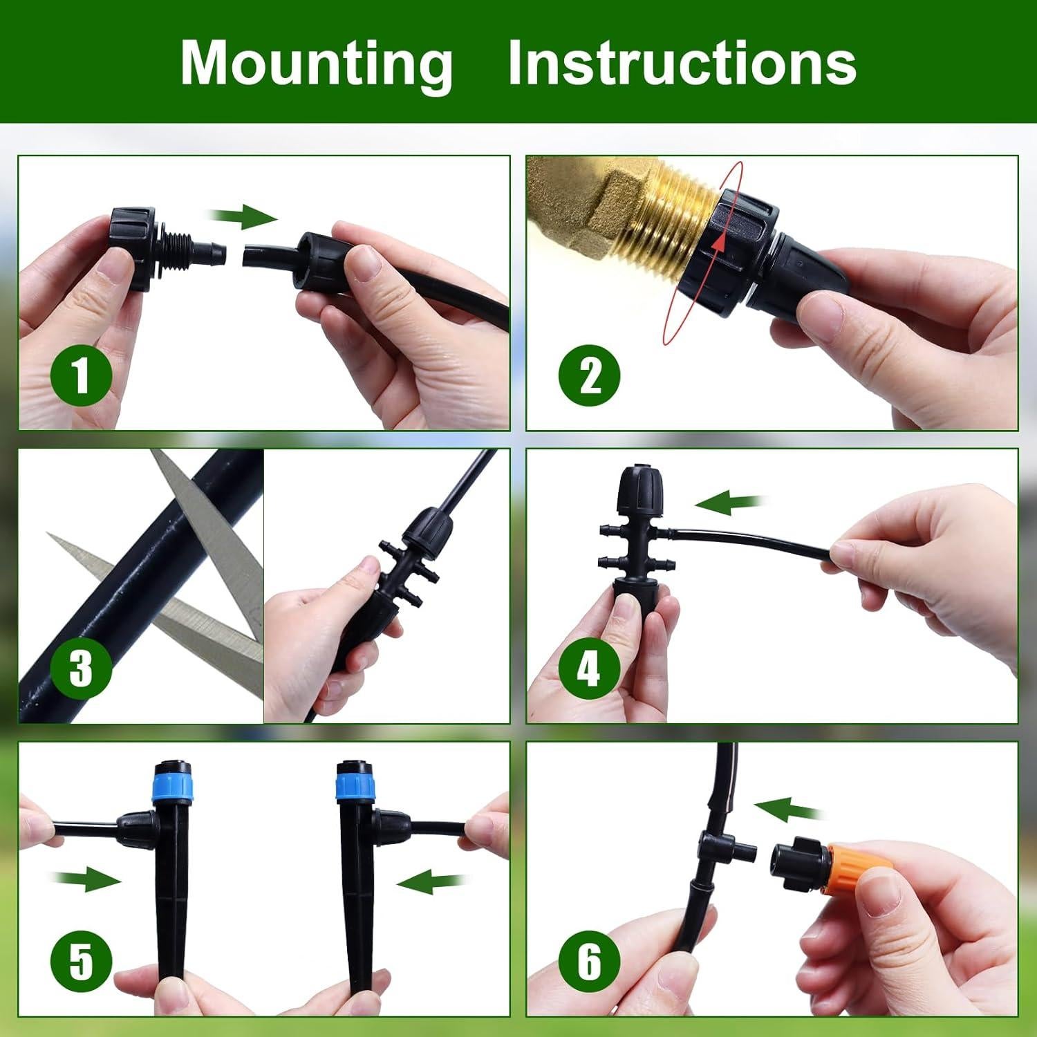 Sistema de Riego por Goteo Automático DFDNFF 79m Jardín