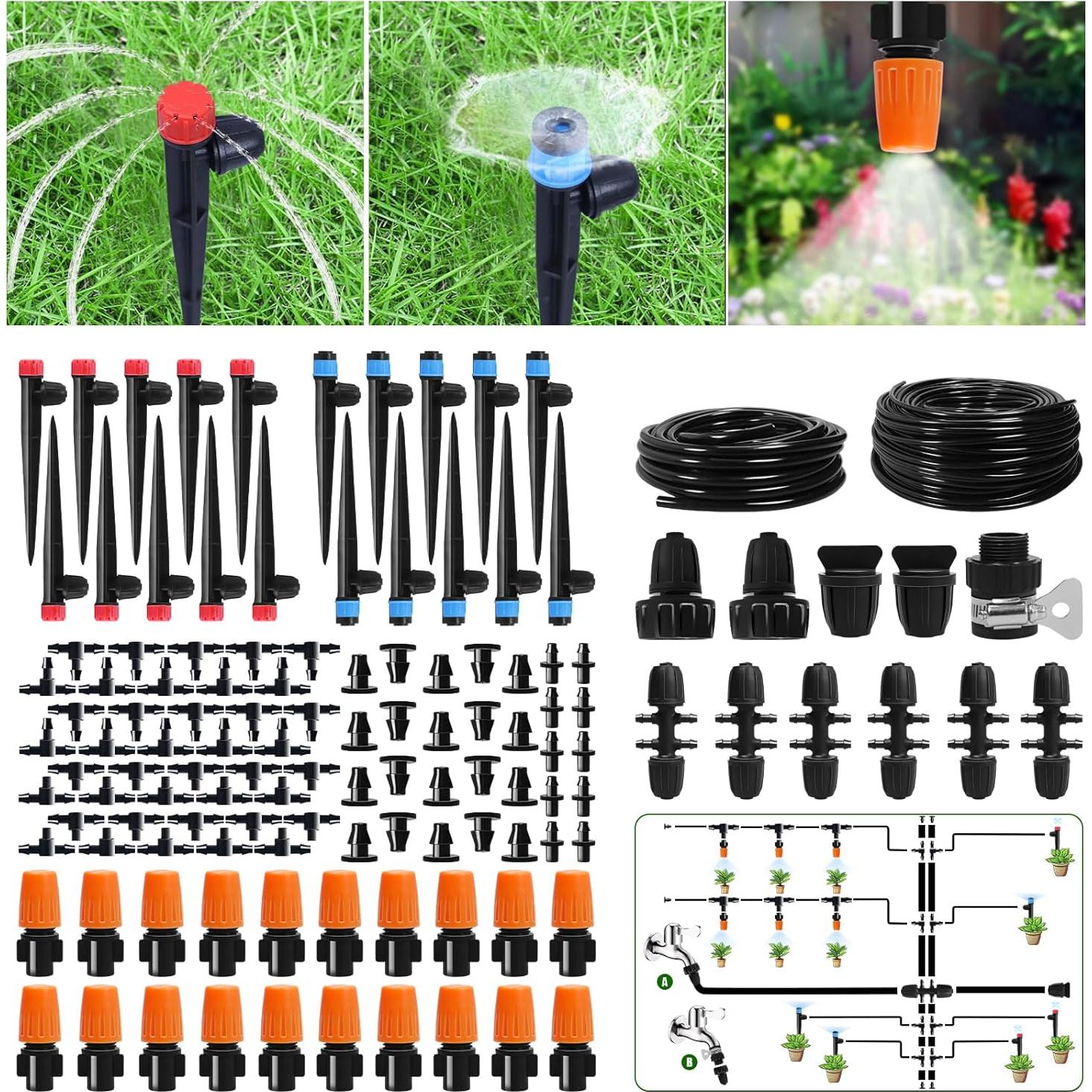 Sistema de Riego por Goteo Automático DFDNFF 79m Jardín