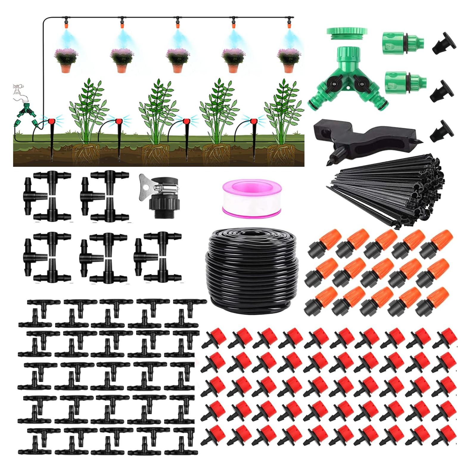 Kit de Riego por Goteo Biuonga 50M para Jardín y Invernadero