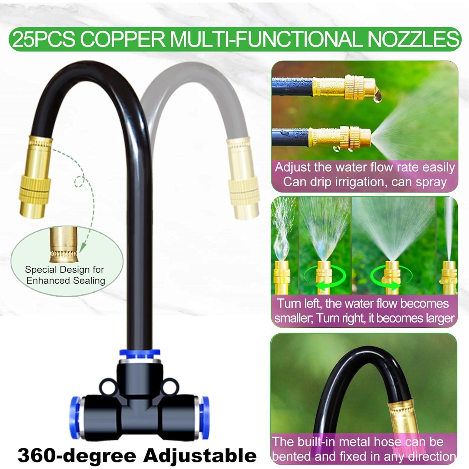 Sistema de Riego por Goteo MODYYLX 29.87m 25 Boquillas Ajustables