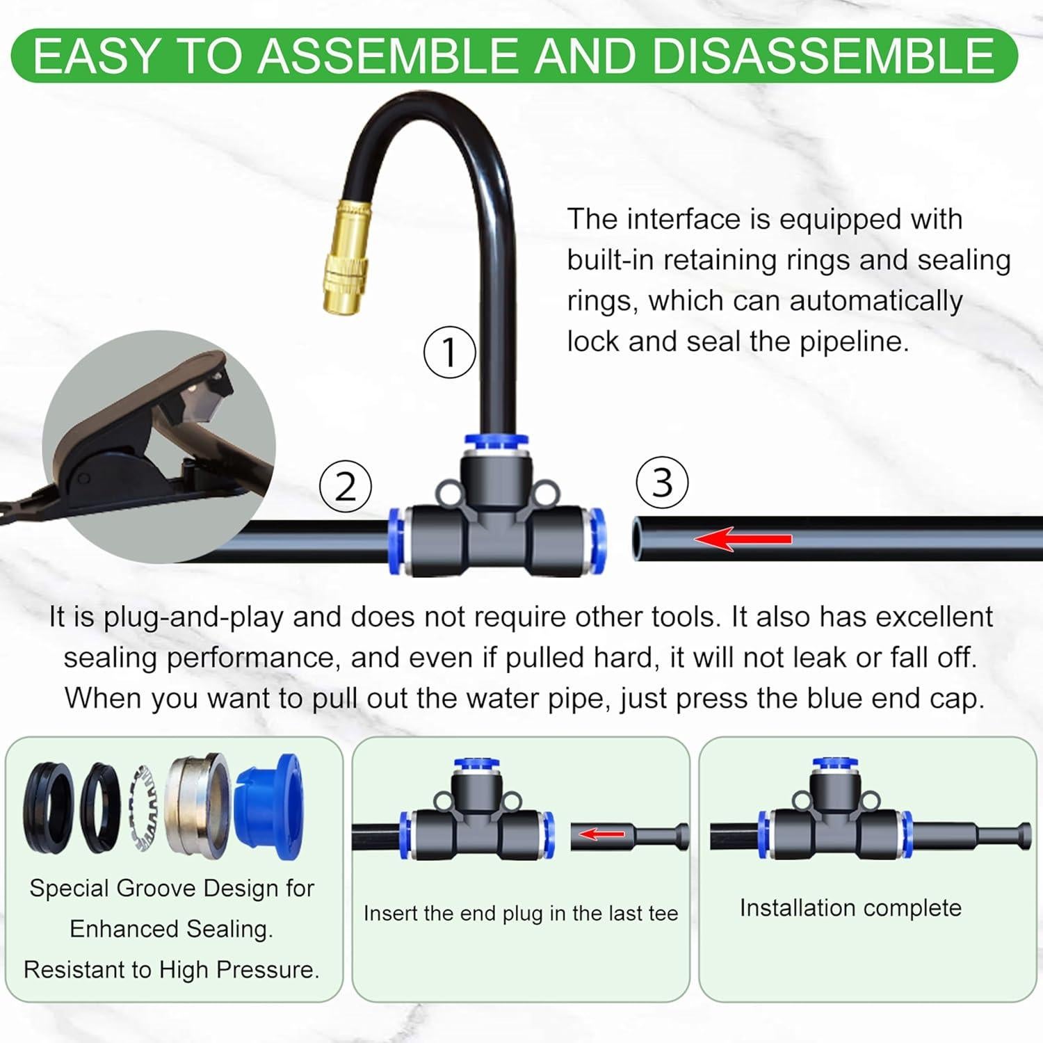 Sistema de Riego por Goteo MODYYLX 29.87m 25 Boquillas Ajustables