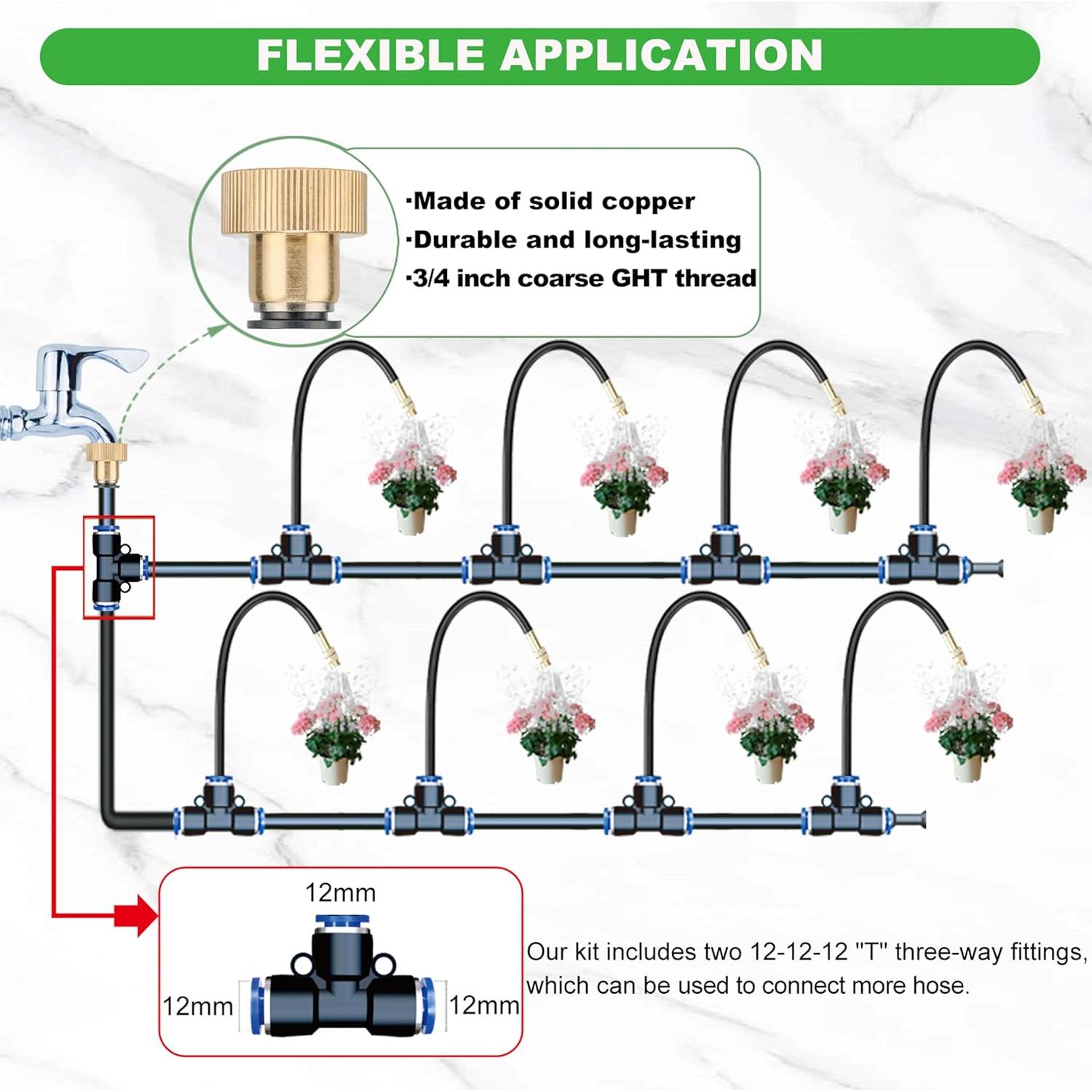 Sistema de Riego por Goteo MODYYLX 29.87m 25 Boquillas Ajustables