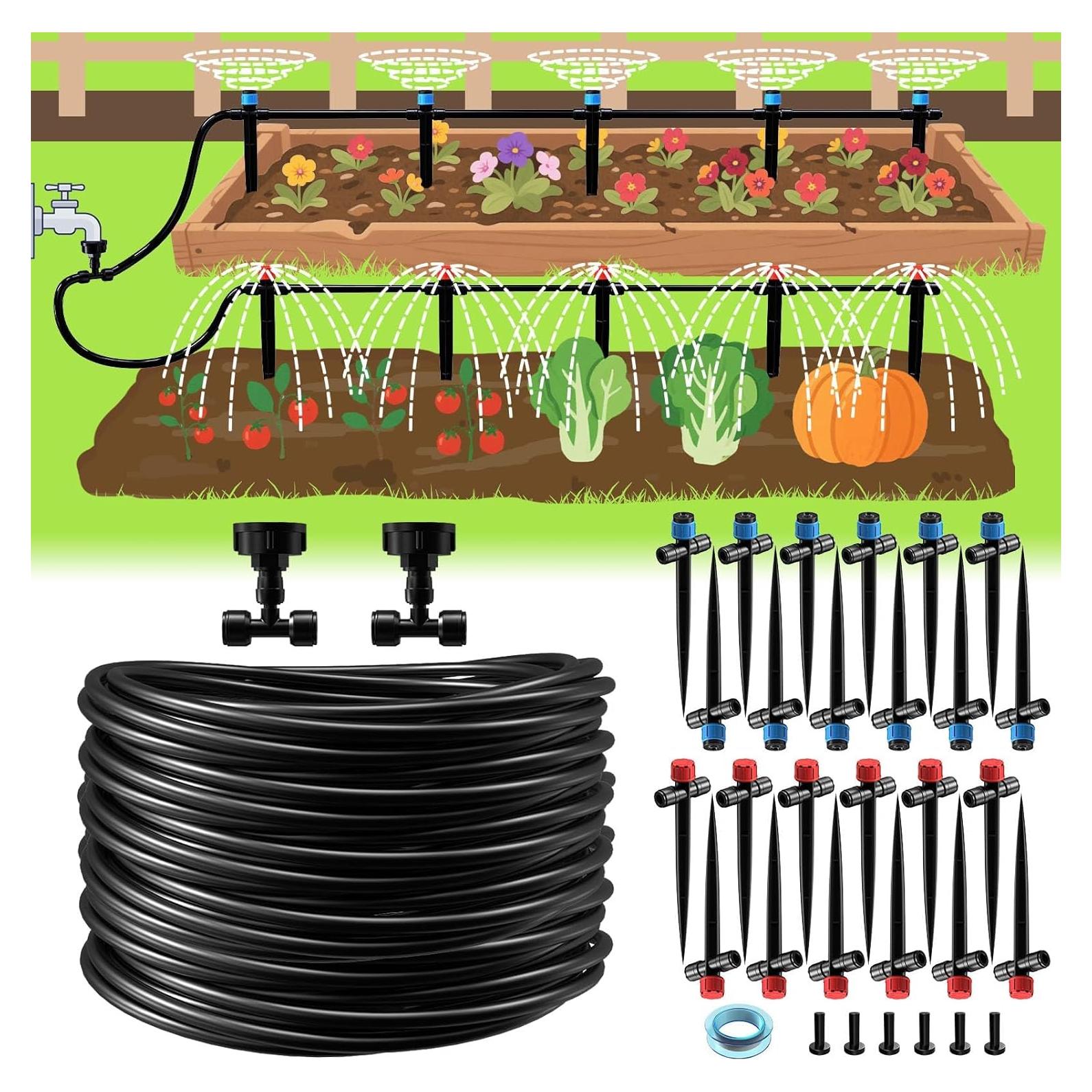 Kit de Riego por Goteo MQHUAYU 118FT para Jardín y Huerto