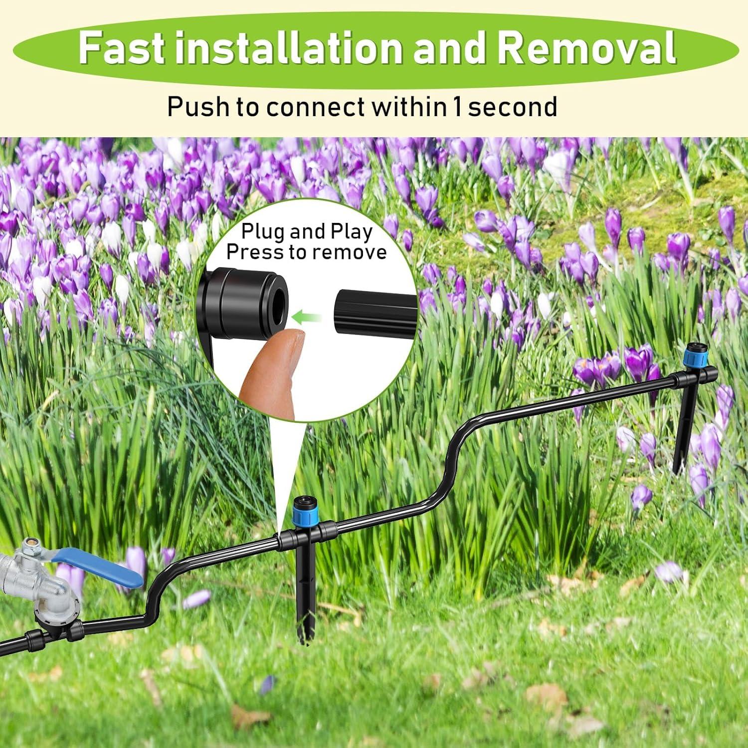 Kit de Riego por Goteo MQHUAYU 118FT para Jardín y Huerto