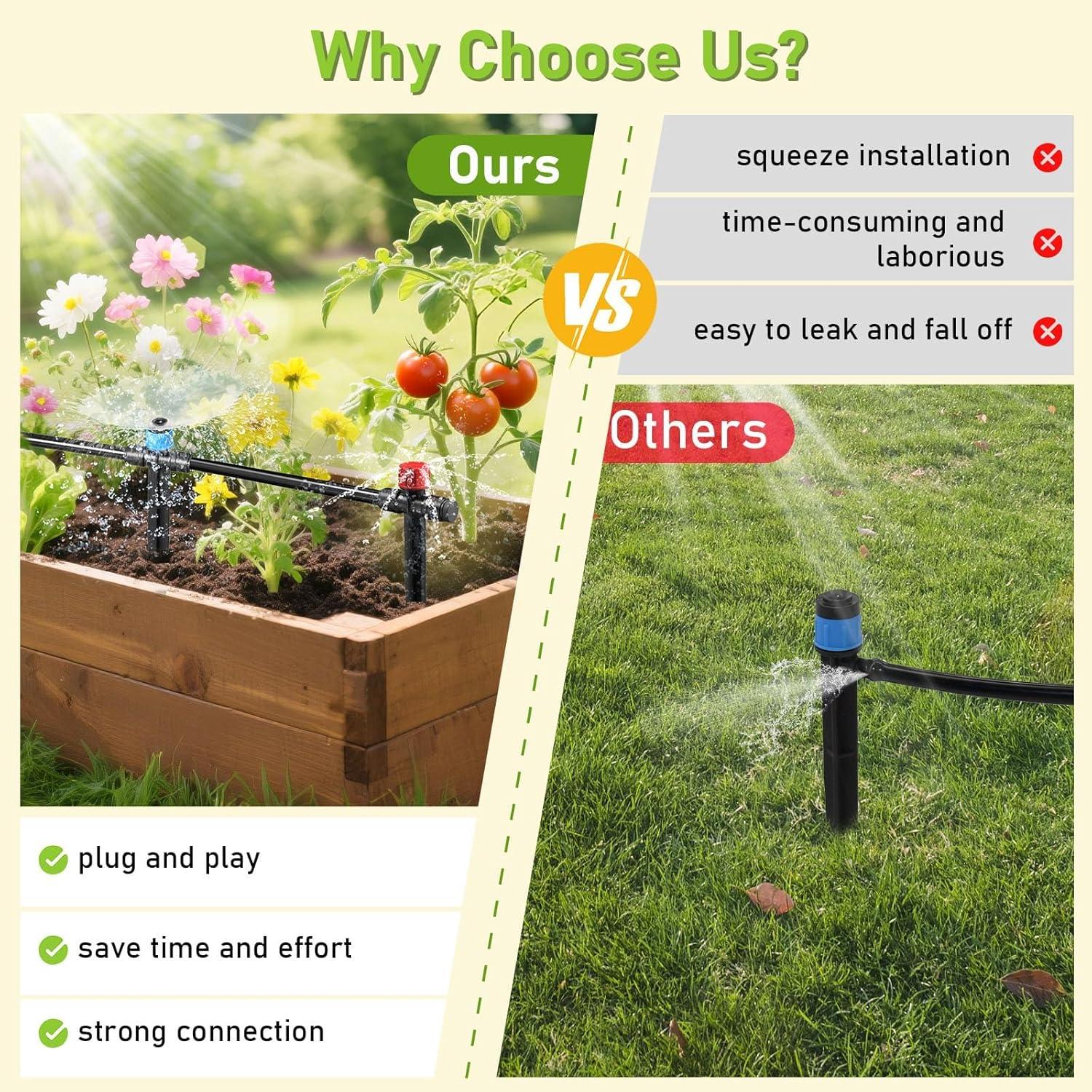 Kit de Riego por Goteo MQHUAYU 118FT para Jardín y Huerto