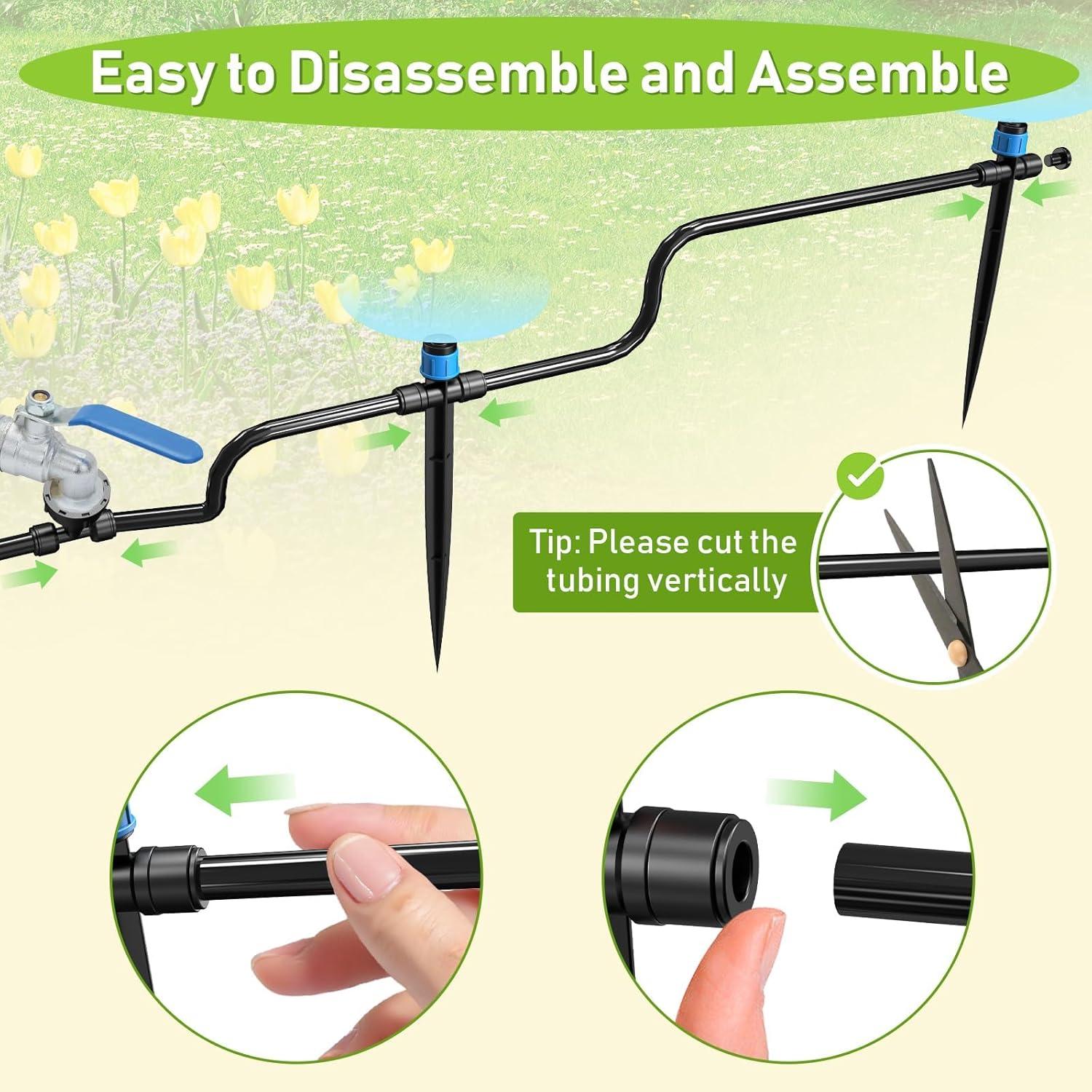 Kit de Riego por Goteo MQHUAYU 118FT para Jardín y Huerto