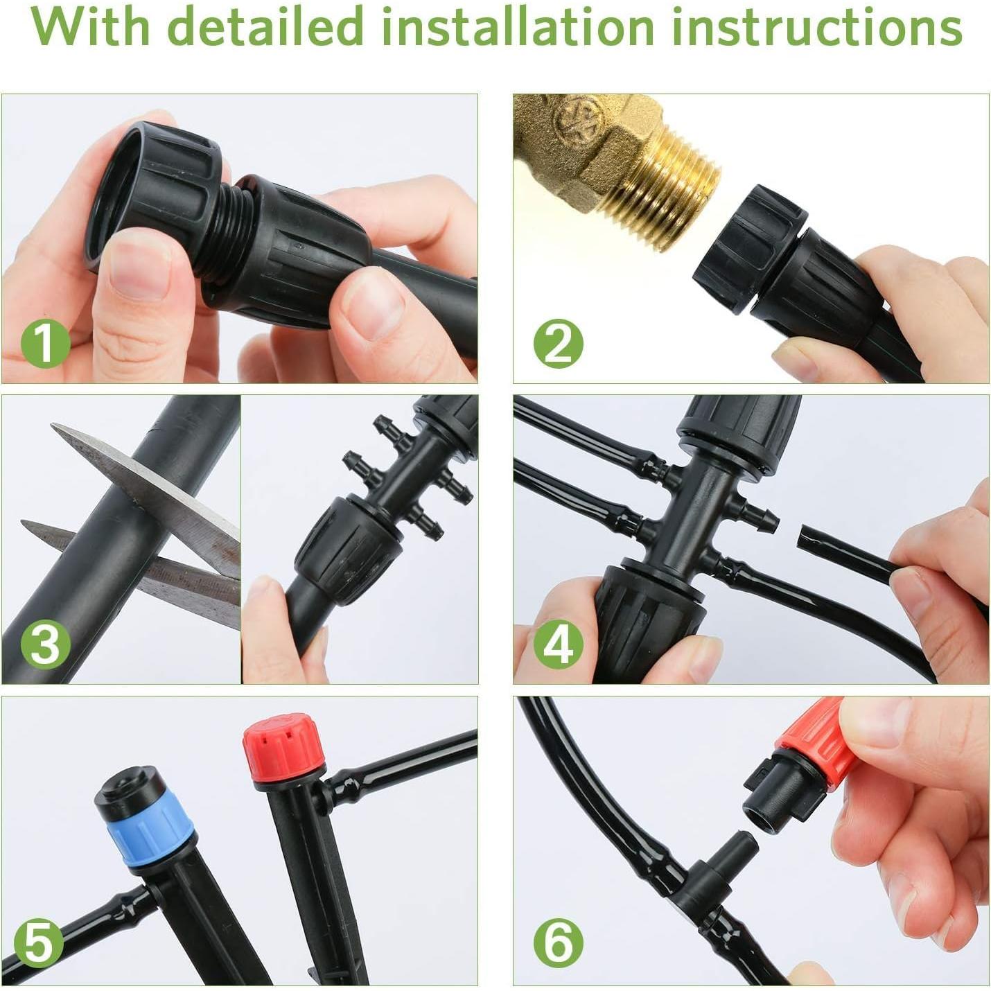 Kit de Riego por Goteo PHYLES 240FT Ajustable 145 Piezas