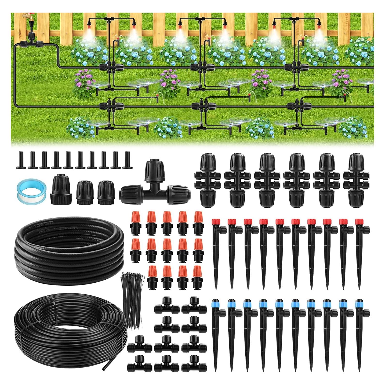 Sistema de Riego por Goteo TETHLVS 234FT con Tubos de 10.36m y 60.96m