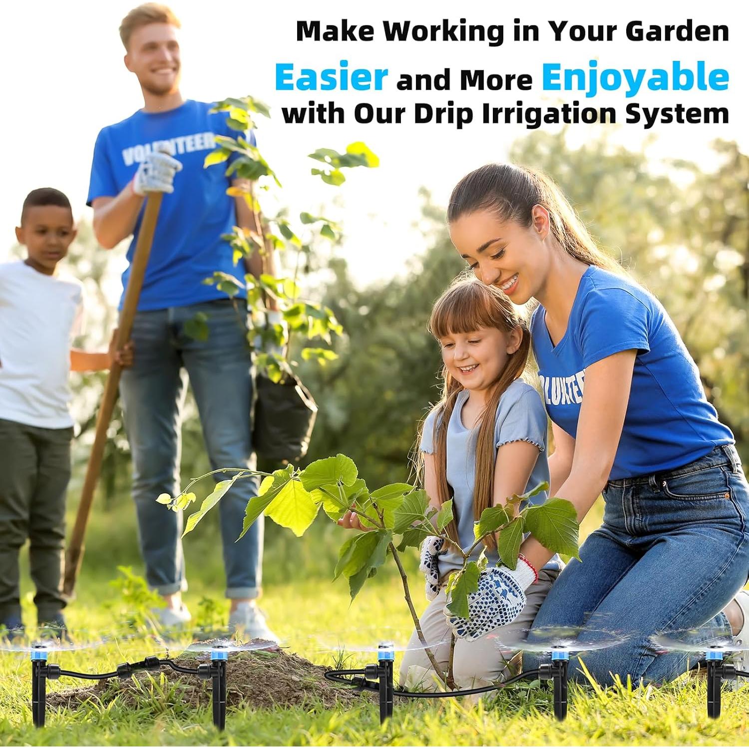 Sistema de Riego por Goteo TETHLVS 234FT con Tubos de 10.36m y 60.96m