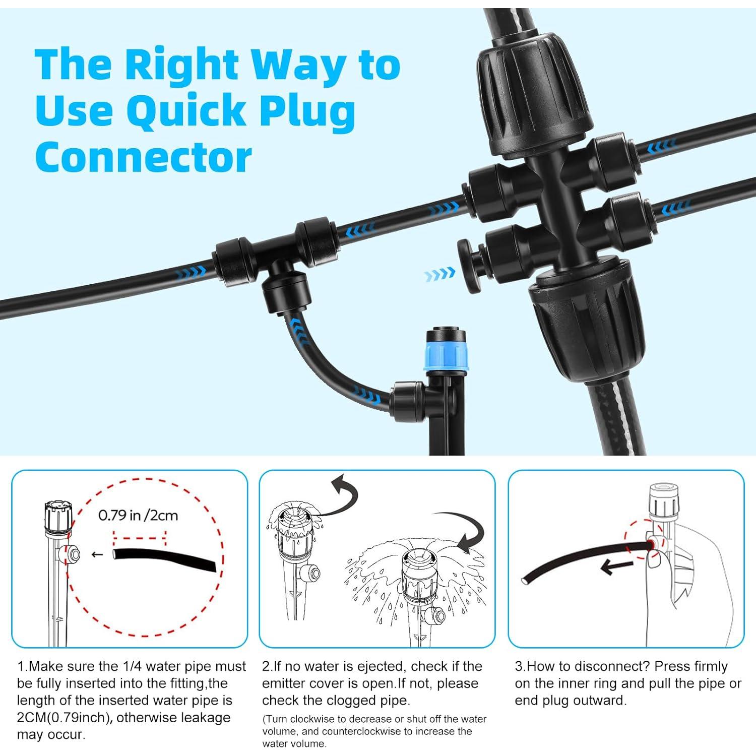 Sistema de Riego por Goteo TETHLVS 234FT con Tubos de 10.36m y 60.96m